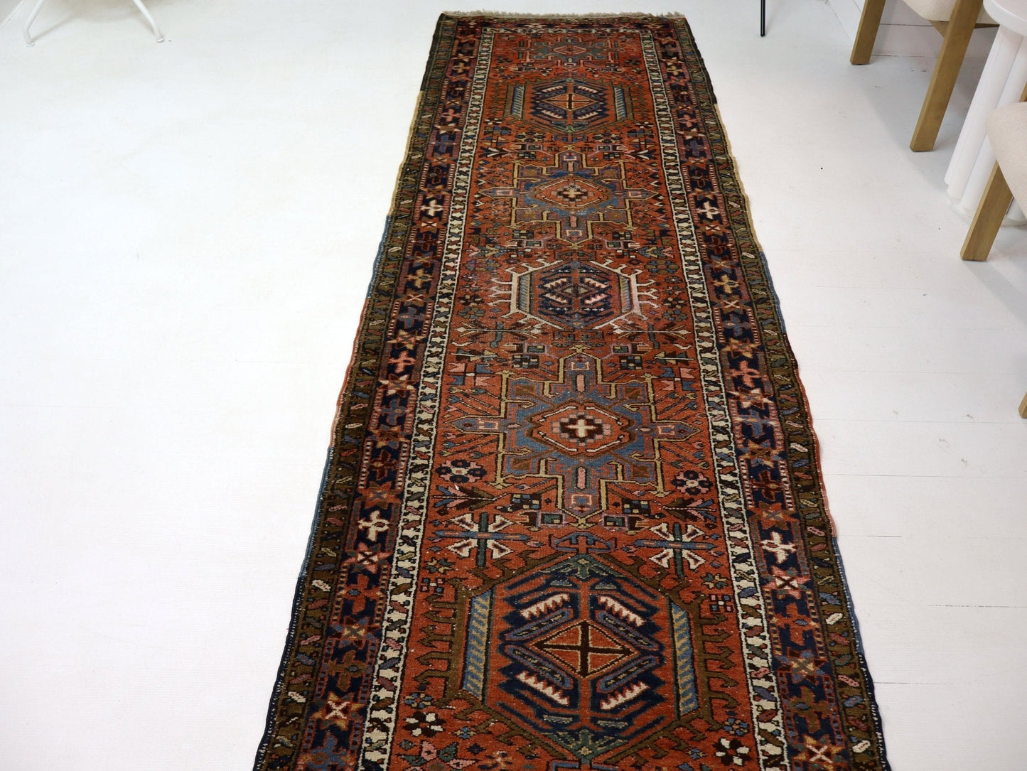 Persian Karaja Runner Rug | 3' 4" x 11' 10"