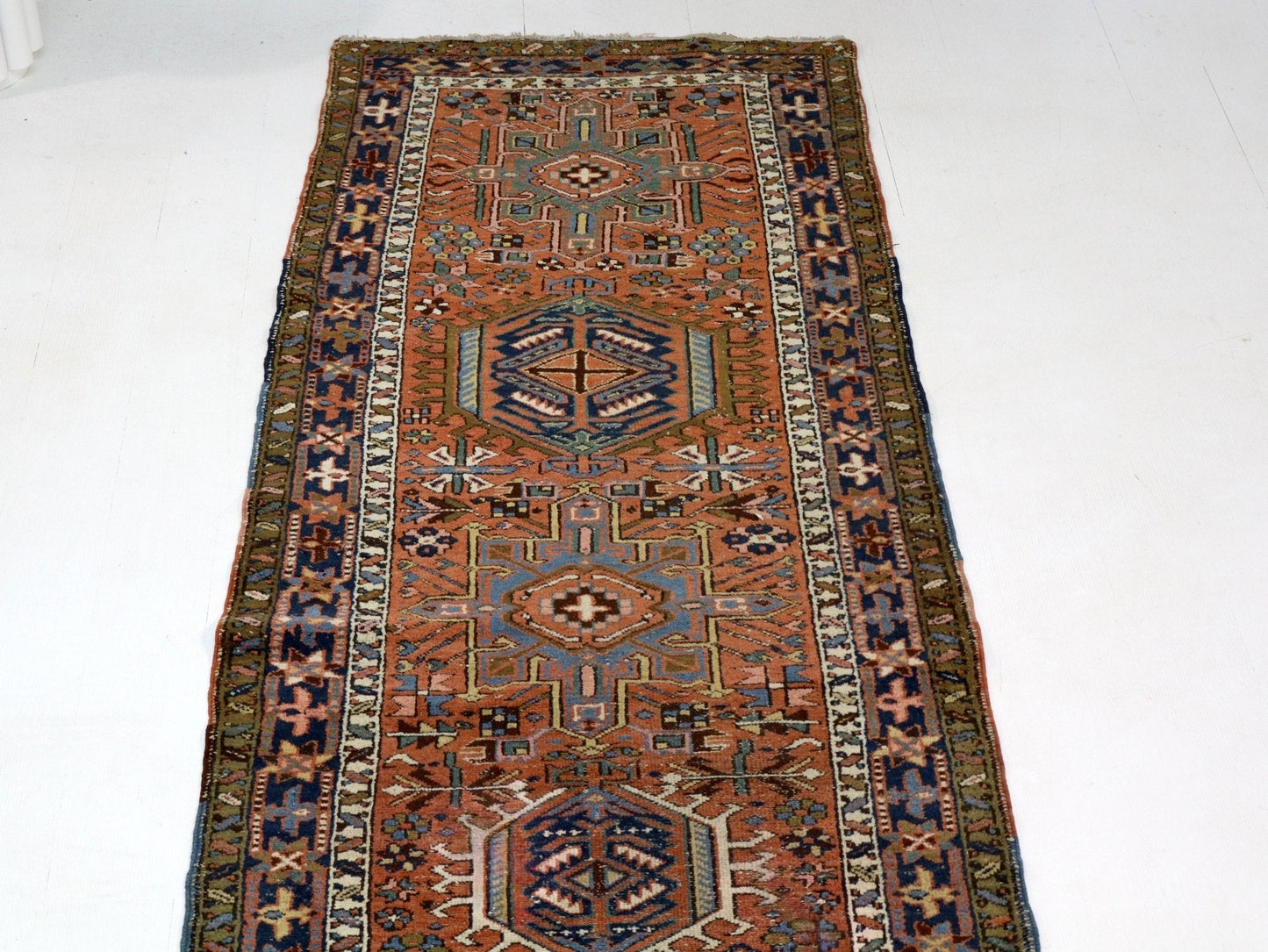 Persian Karaja Runner Rug | 3' 4" x 11' 10"