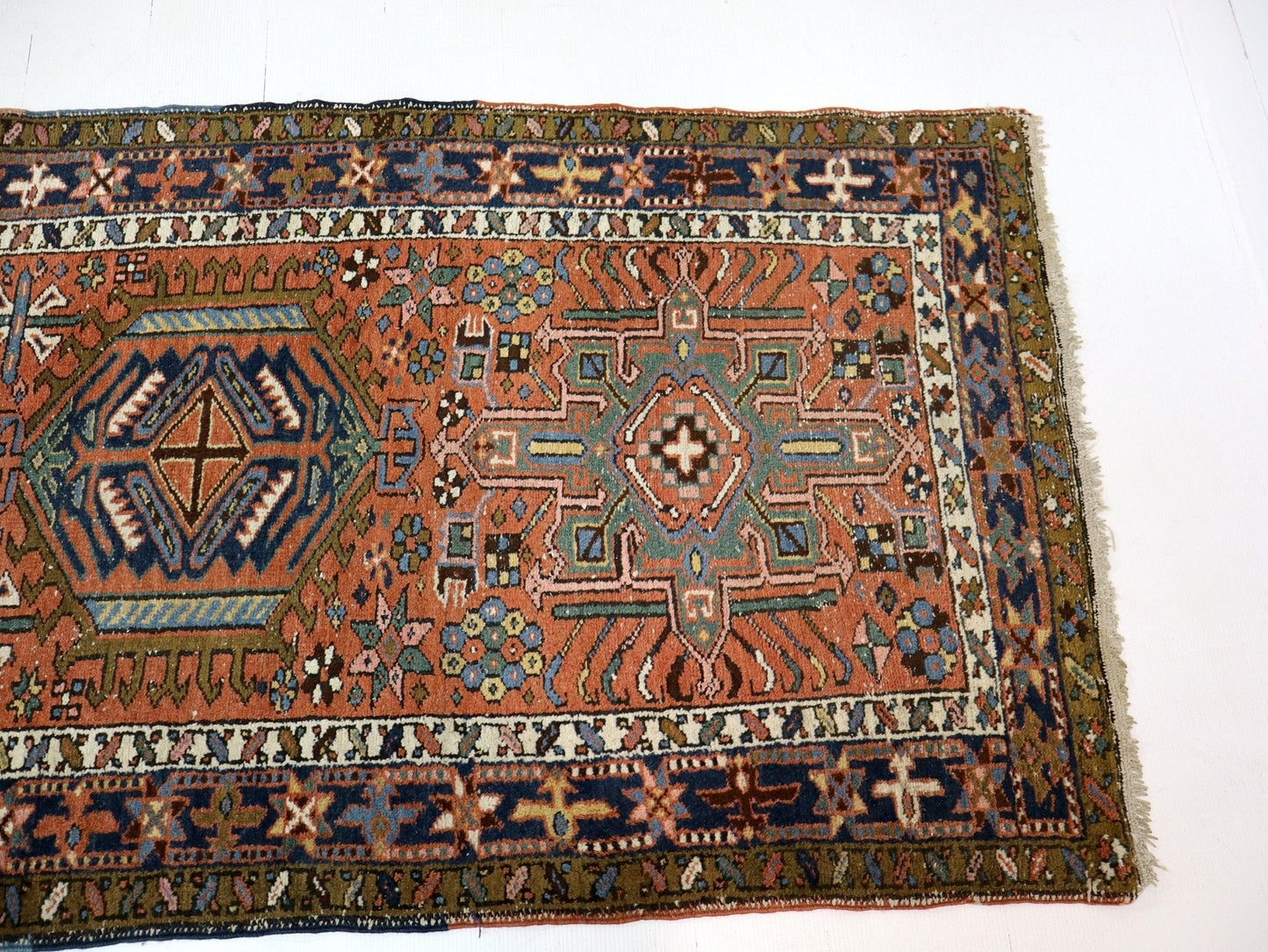 Persian Karaja Runner Rug | 3' 4" x 11' 10"