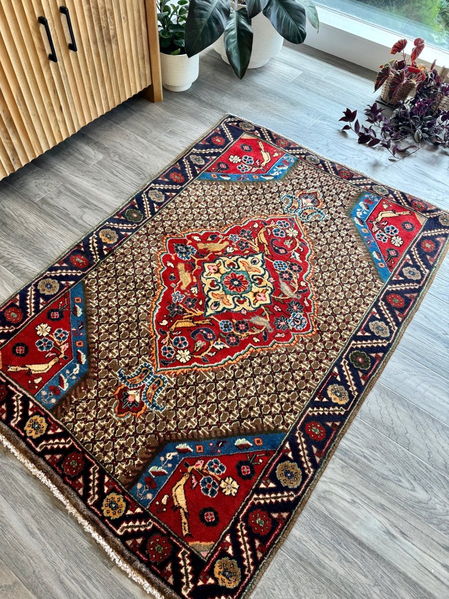 Persian Koliai Rug | 3' 4" x 4' 11"