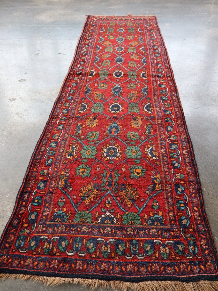 Persian Kurd Saujbolagh Runner Rug | 3' 8" x 13' 5"