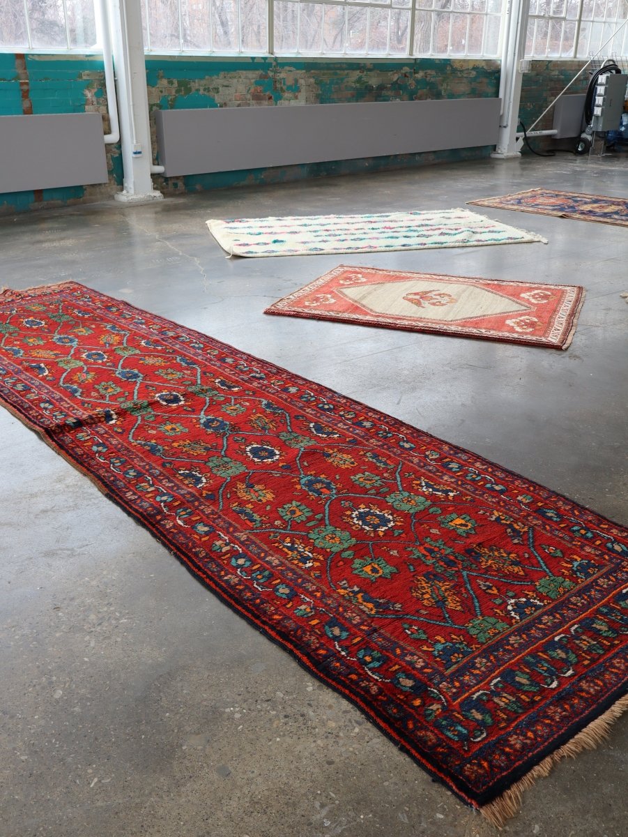 Persian Kurd Saujbolagh Runner Rug | 3' 8" x 13' 5"