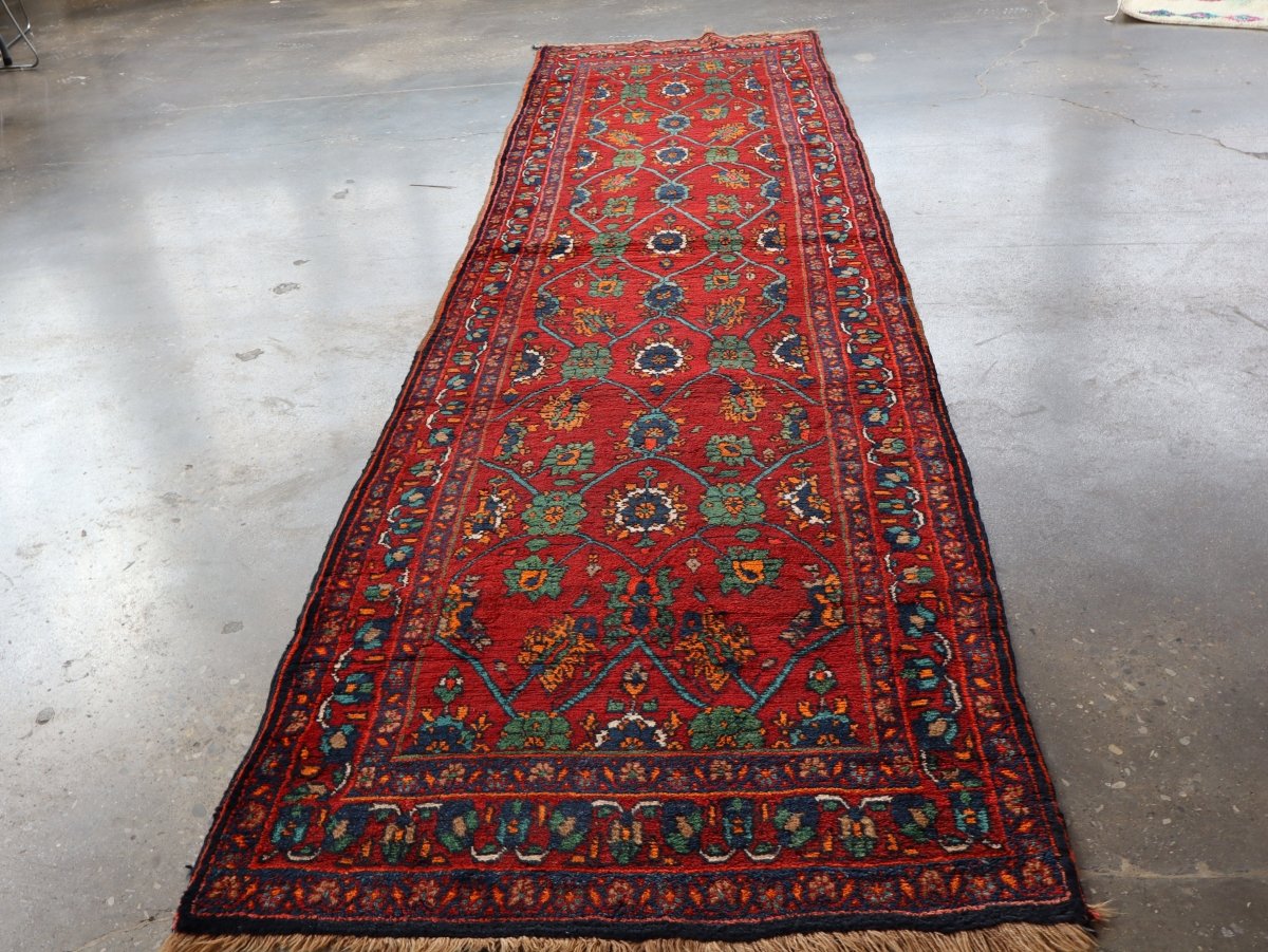 Persian Kurd Saujbolagh Runner Rug | 3' 8" x 13' 5"