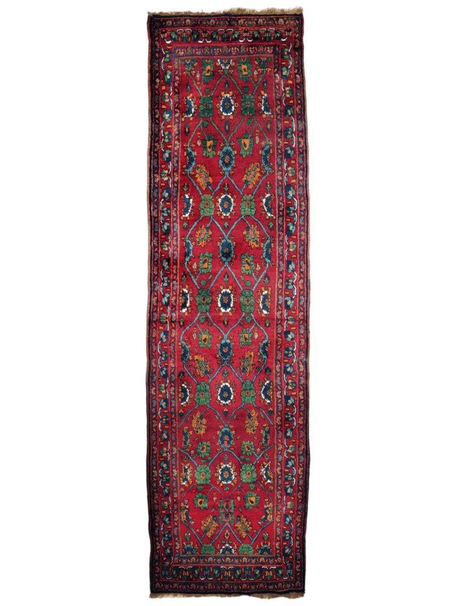 Persian Kurd Saujbolagh Runner Rug | 3' 8" x 13' 5"