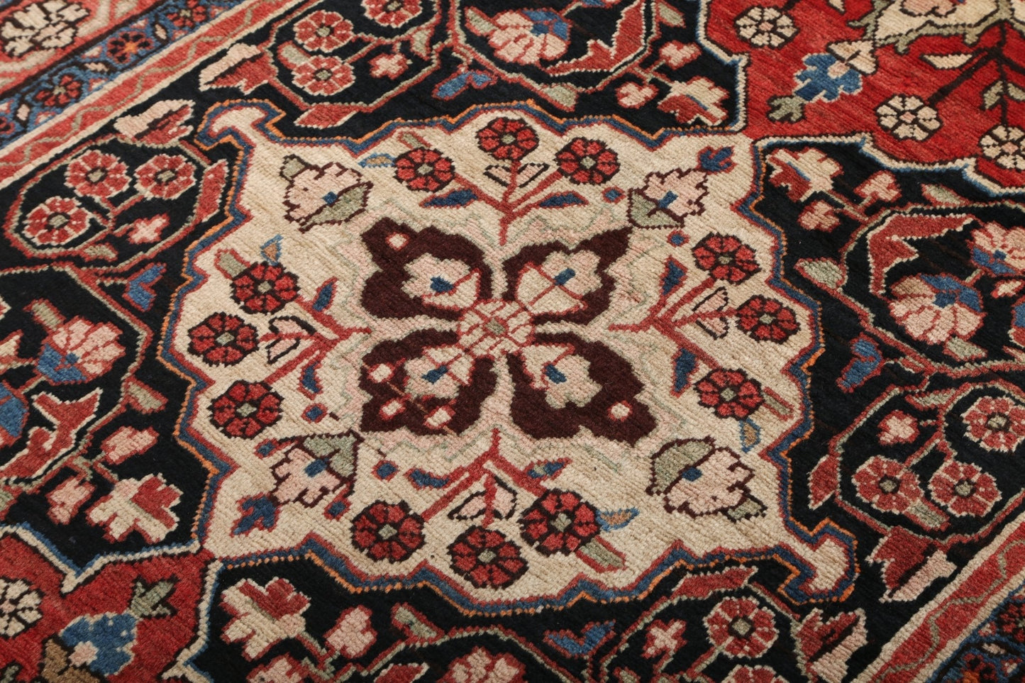 Vintage Persian Mahal Runner Rug | 3' 9" x 9' 3"