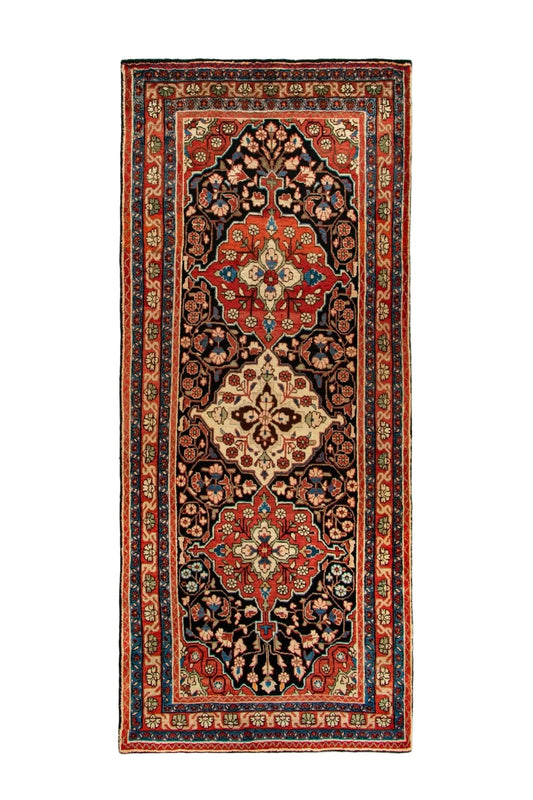 Vintage Persian Mahal Runner Rug | 3' 9" x 9' 3"