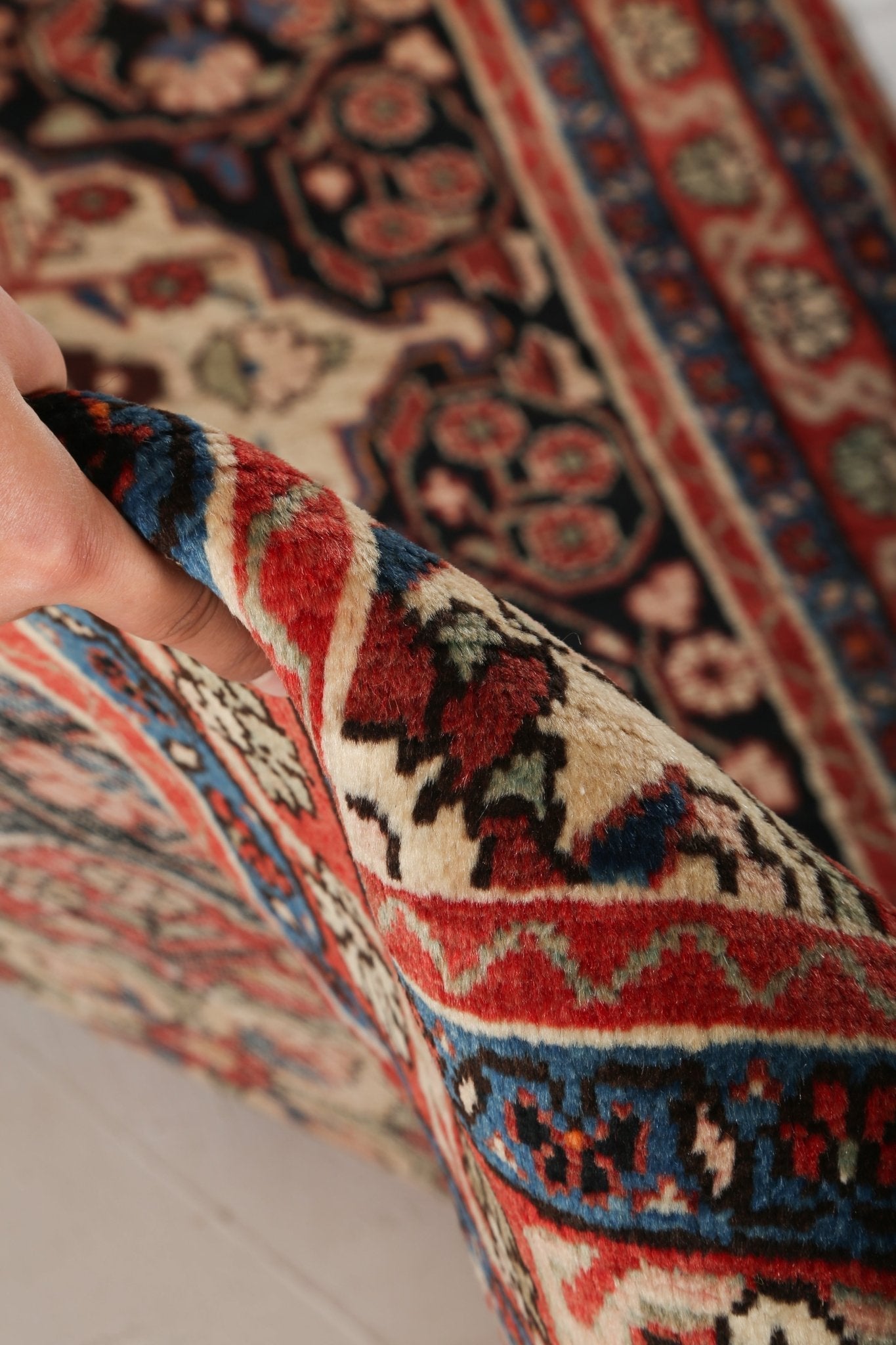 Vintage Persian Mahal Runner Rug | 3' 9" x 9' 3"