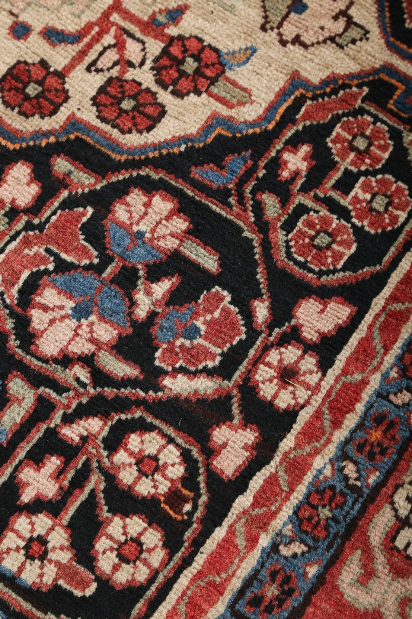 Vintage Persian Mahal Runner Rug | 3' 9" x 9' 3"