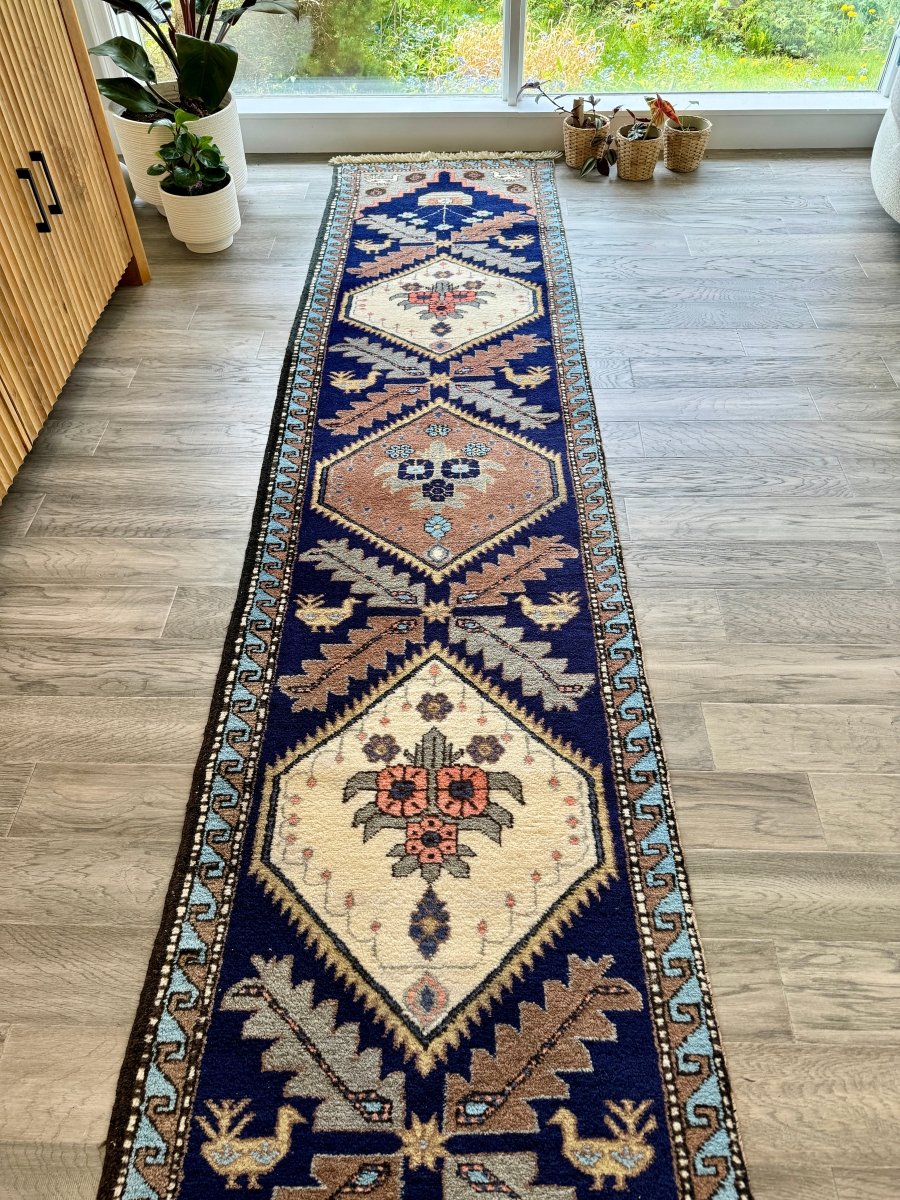 Persian Meshkin Runner Rug | 2' 5" x 11'