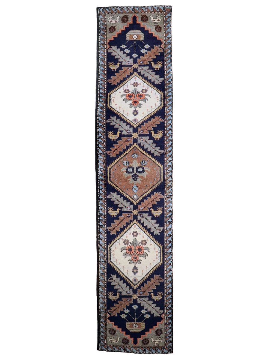 Persian Meshkin Runner Rug | 2' 5" x 11'