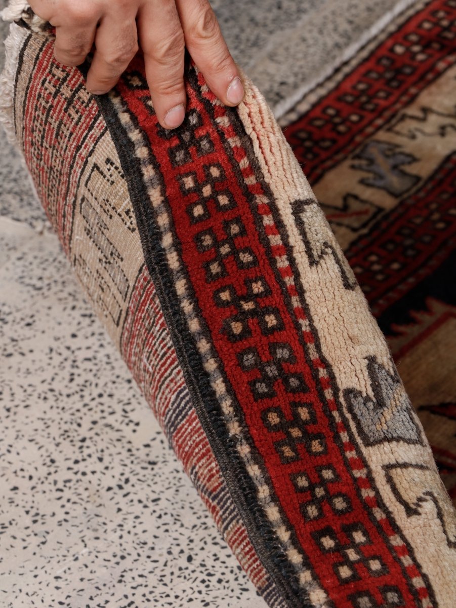Persian Meshkin Runner Rug | 3' 11” x 10' 7"
