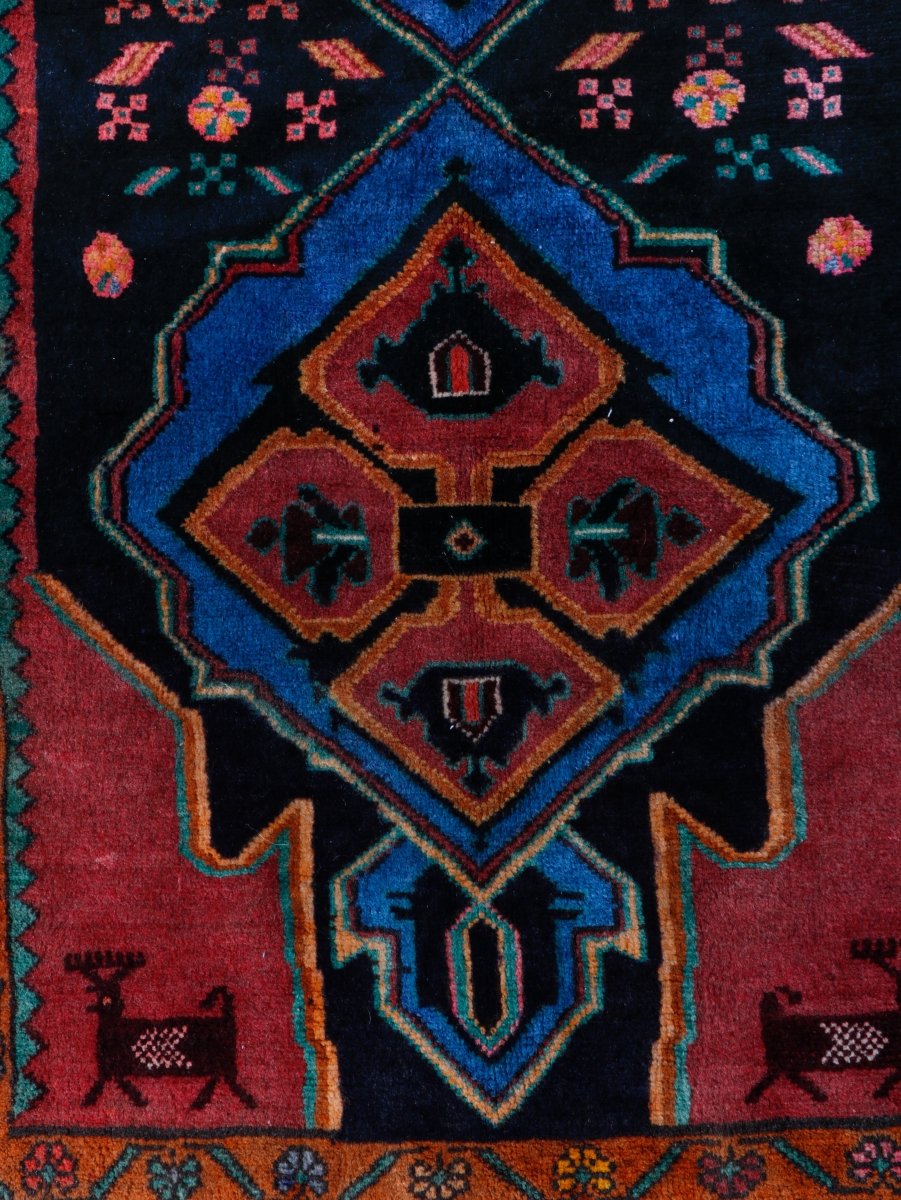 Persian Meshkin Runner Rug | 3' 7” x 9' 10"