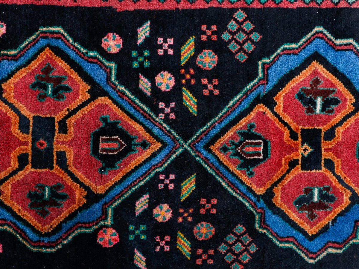 Persian Meshkin Runner Rug | 3' 7” x 9' 10"