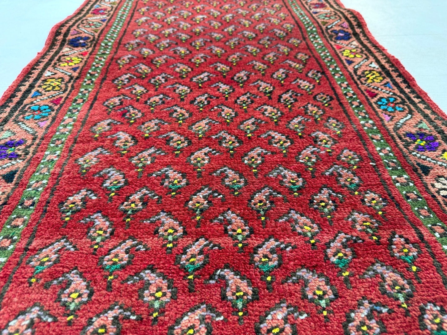 Persian Mir-Boteh Runner Rug | 2' 1” x 9' 5"