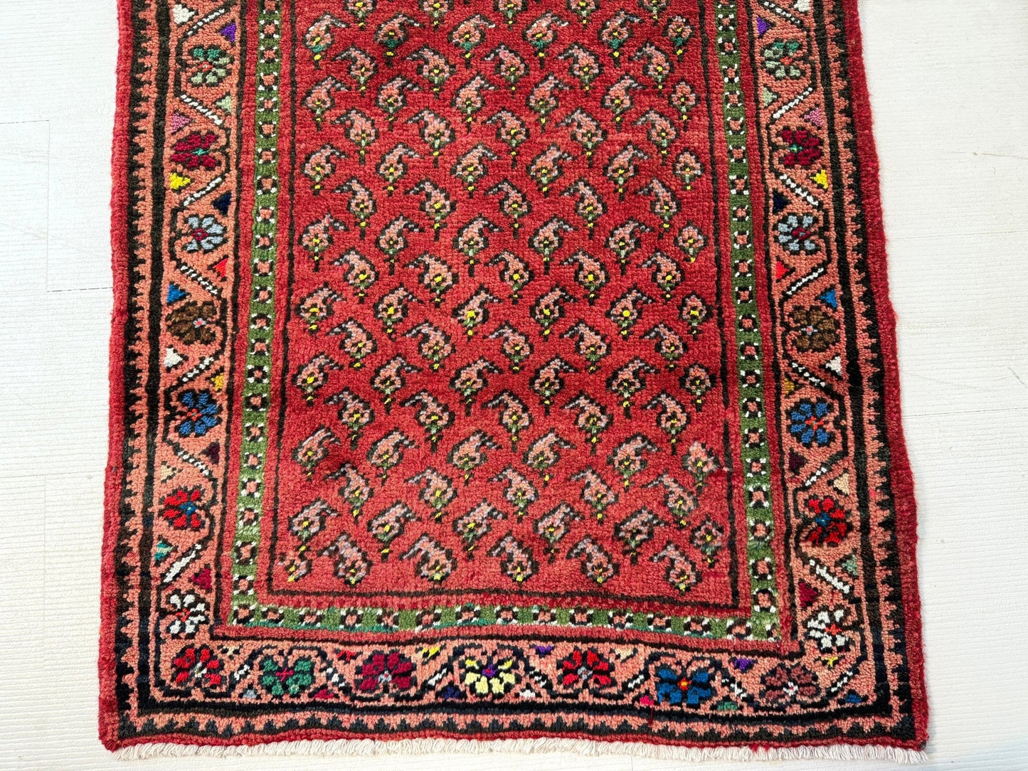 Persian Mir-Boteh Runner Rug | 2' 1” x 9' 5"