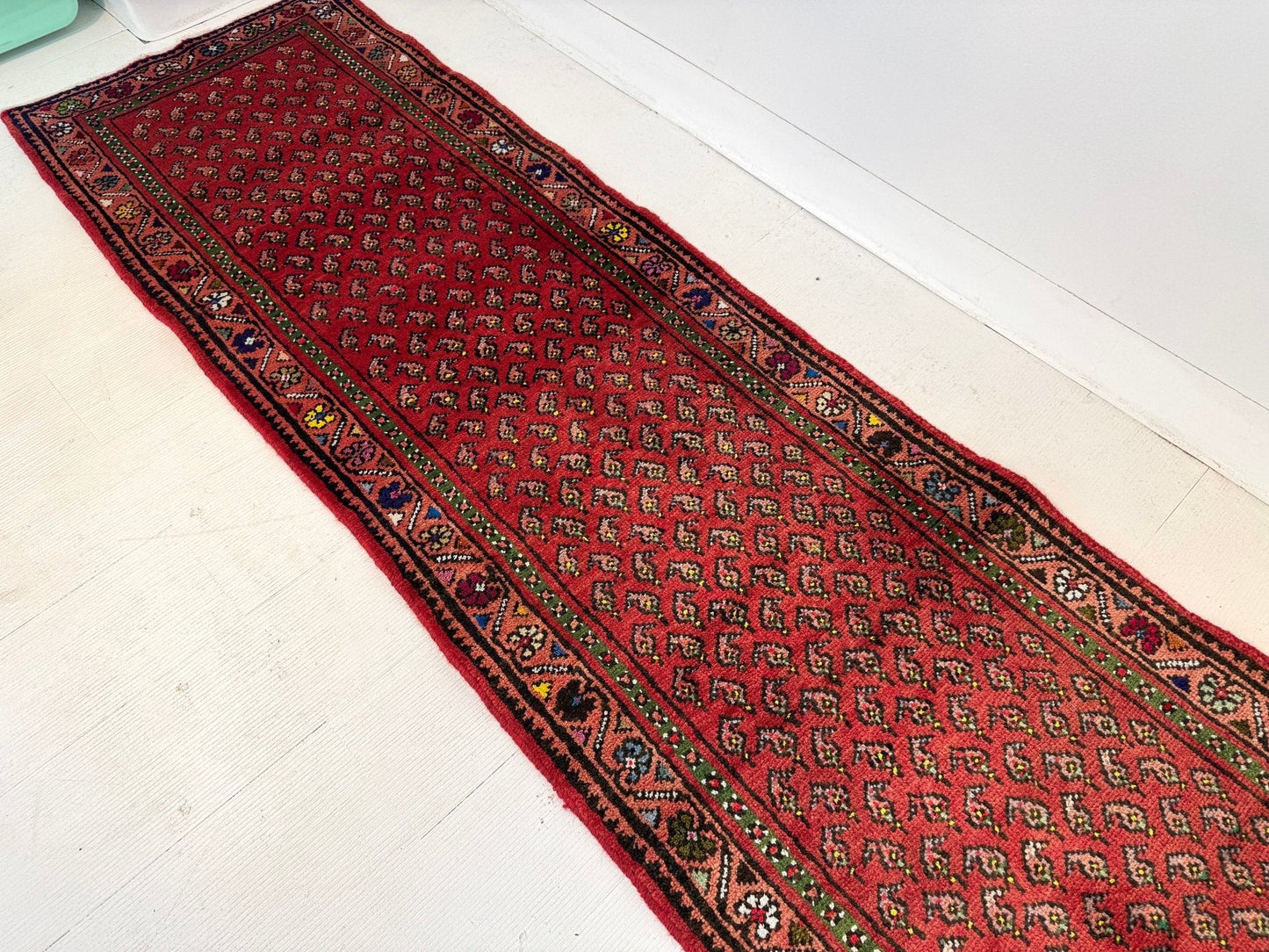 Persian Mir-Boteh Runner Rug | 2' 1” x 9' 5"