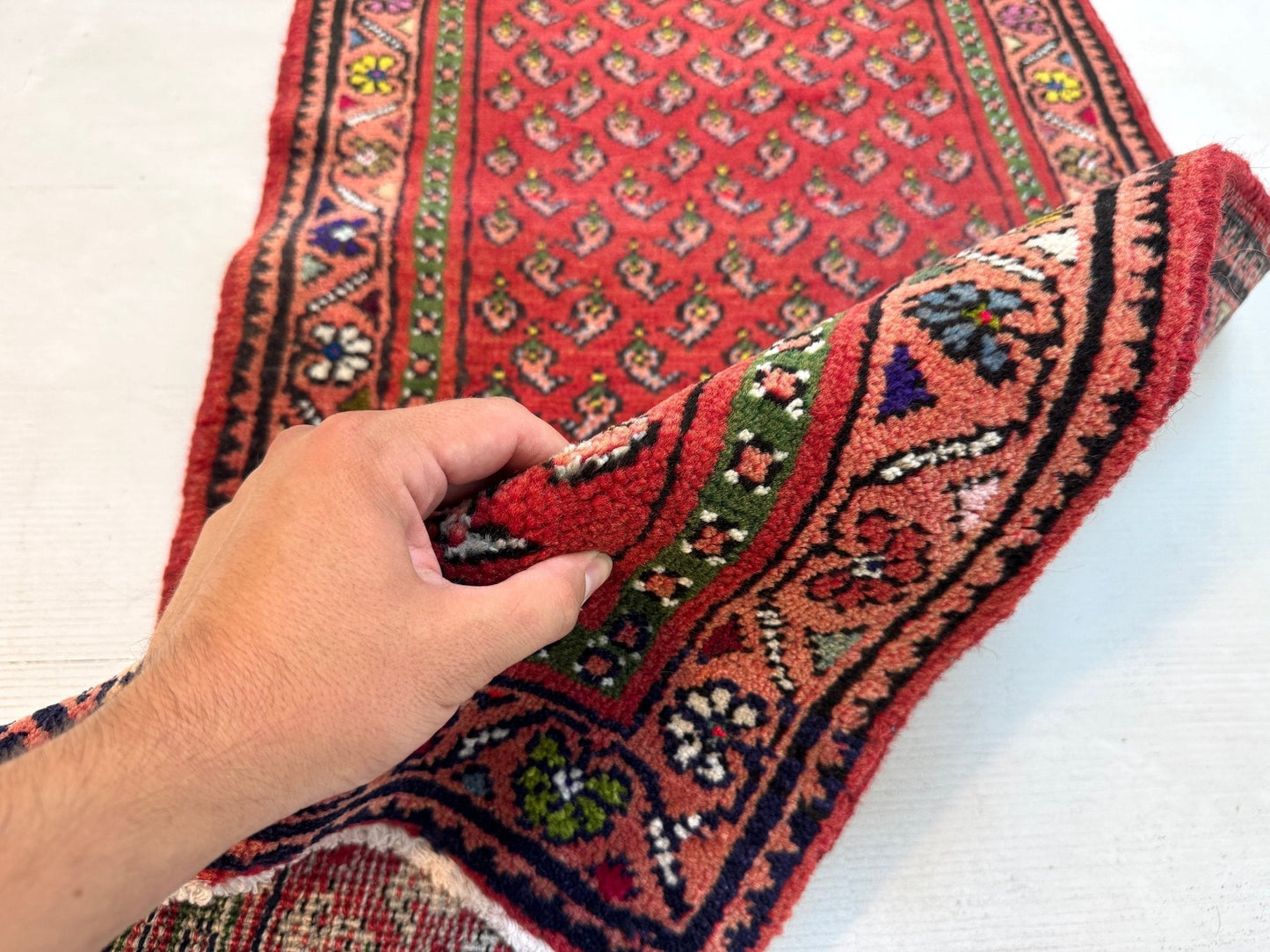 Persian Mir-Boteh Runner Rug | 2' 1” x 9' 5"