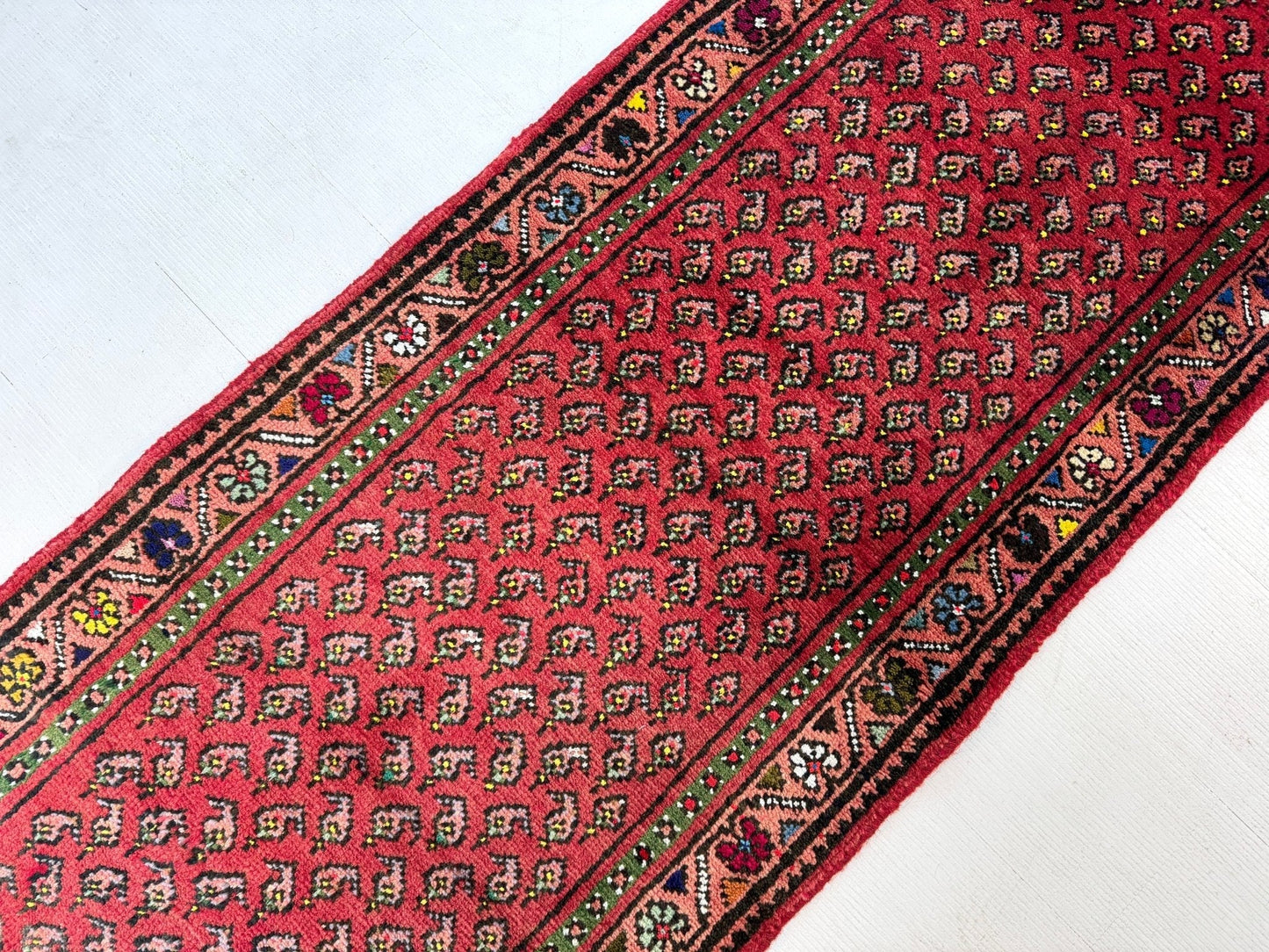 Persian Mir-Boteh Runner Rug | 2' 1” x 9' 5"