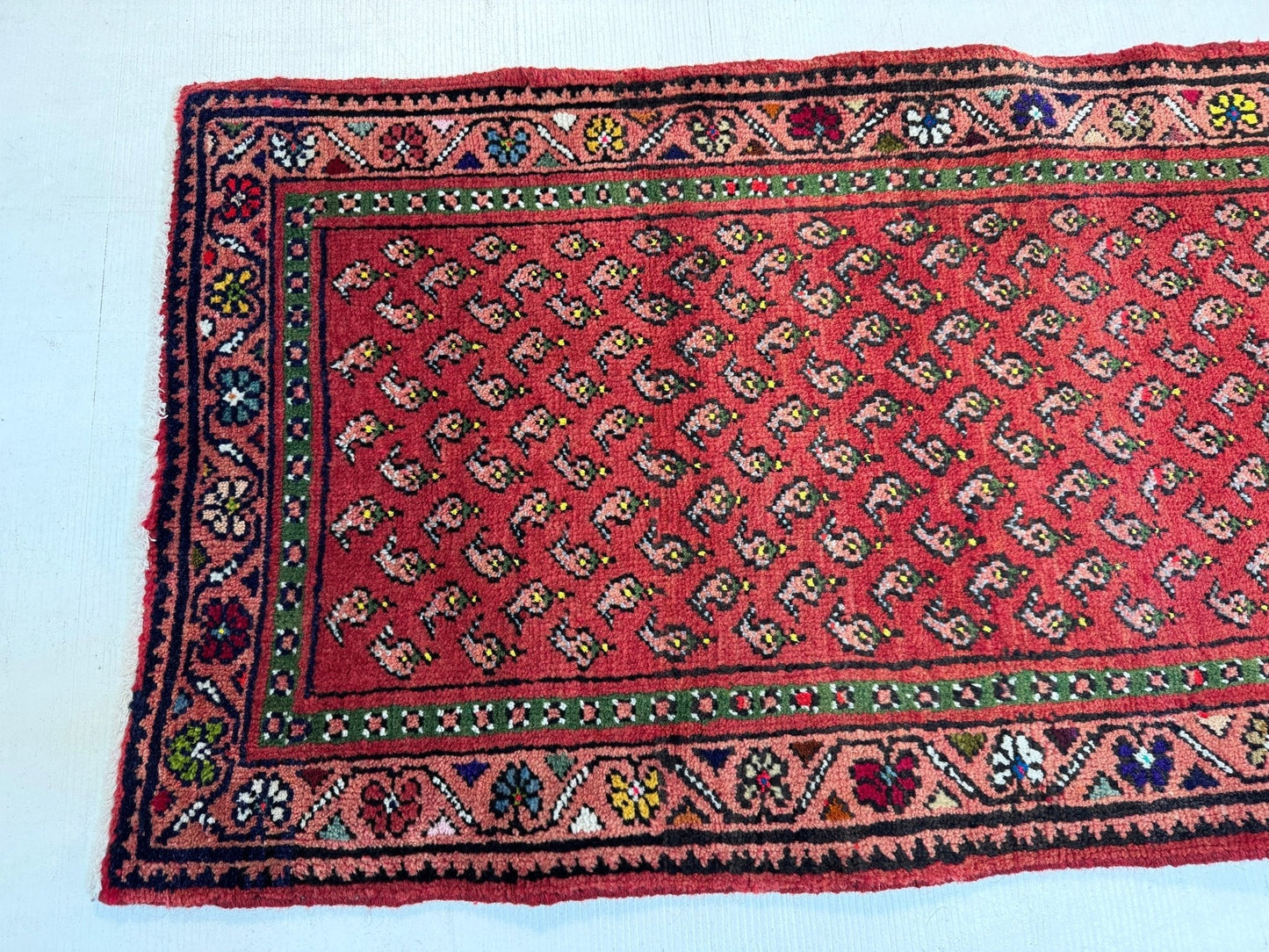 Persian Mir-Boteh Runner Rug | 2' 1” x 9' 5"