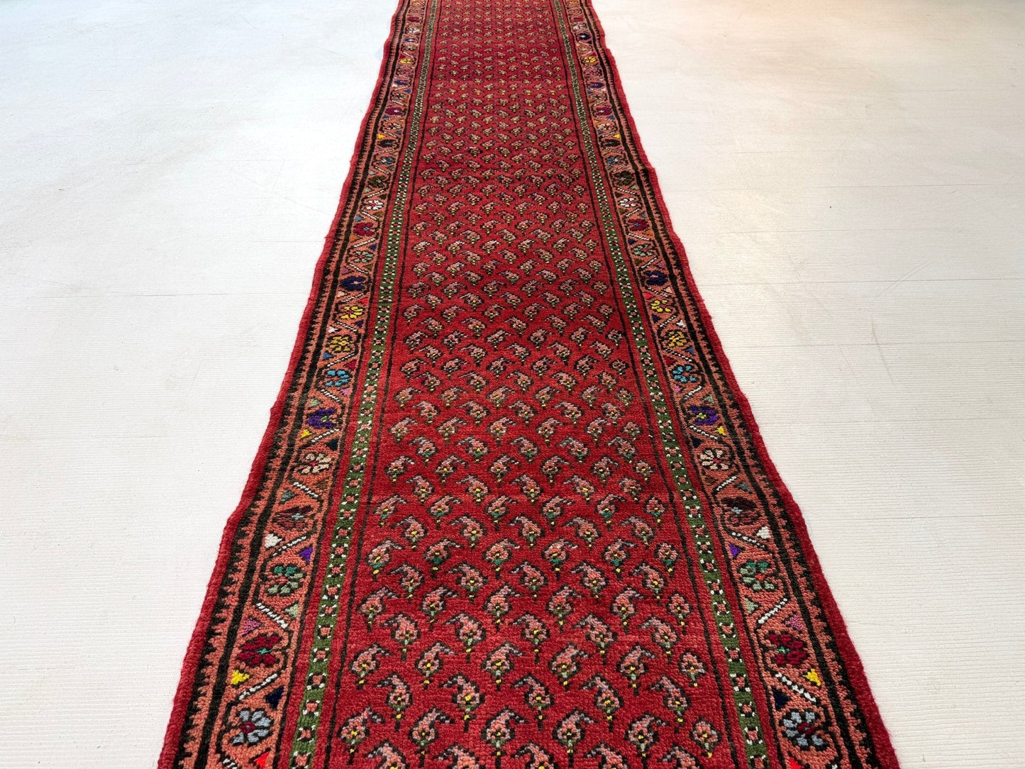Persian Mir-Boteh Runner Rug | 2' 1” x 9' 5"