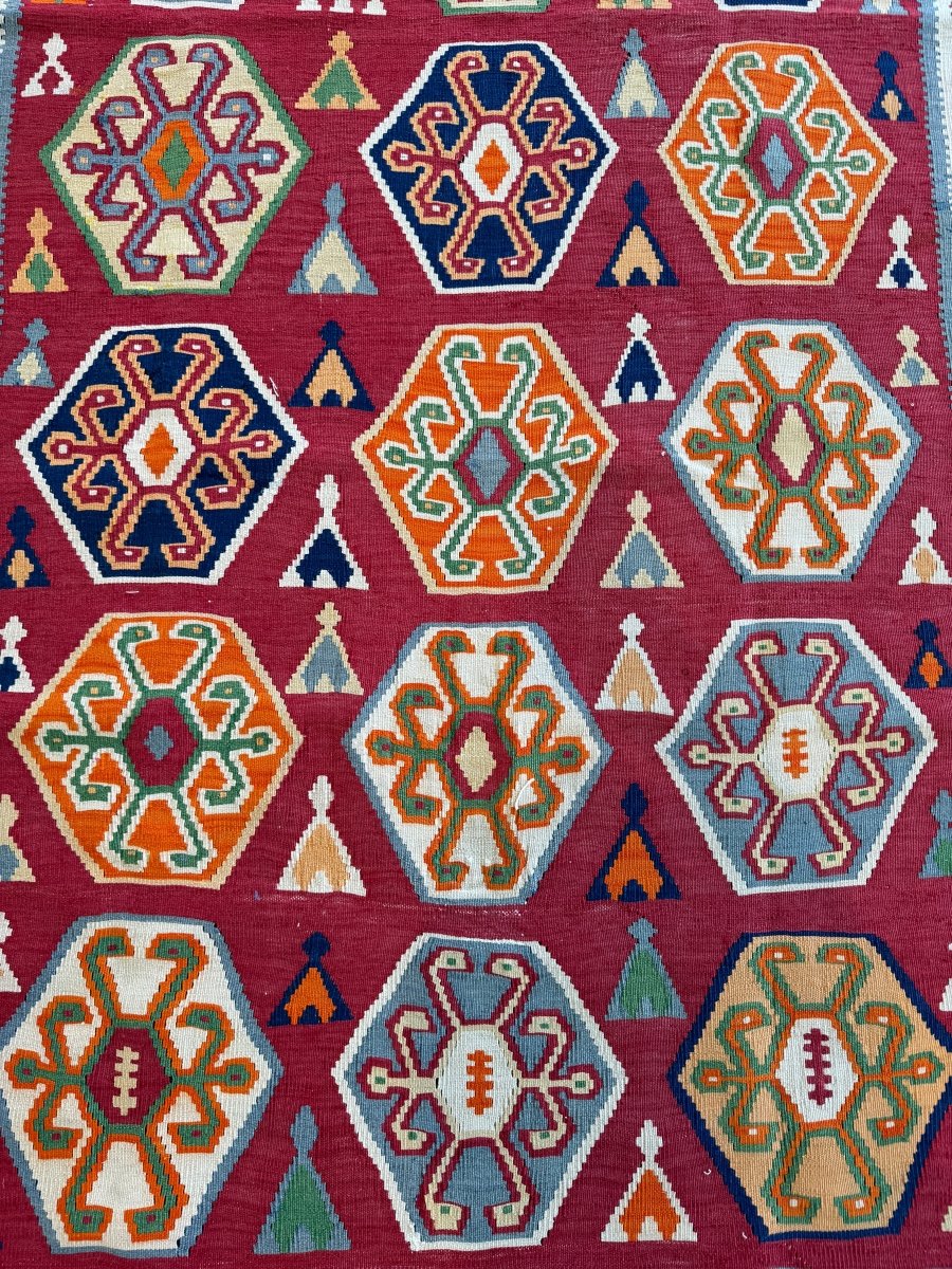 Persian Qashqai Kilim Rug |  5' 4" x 9' 2"