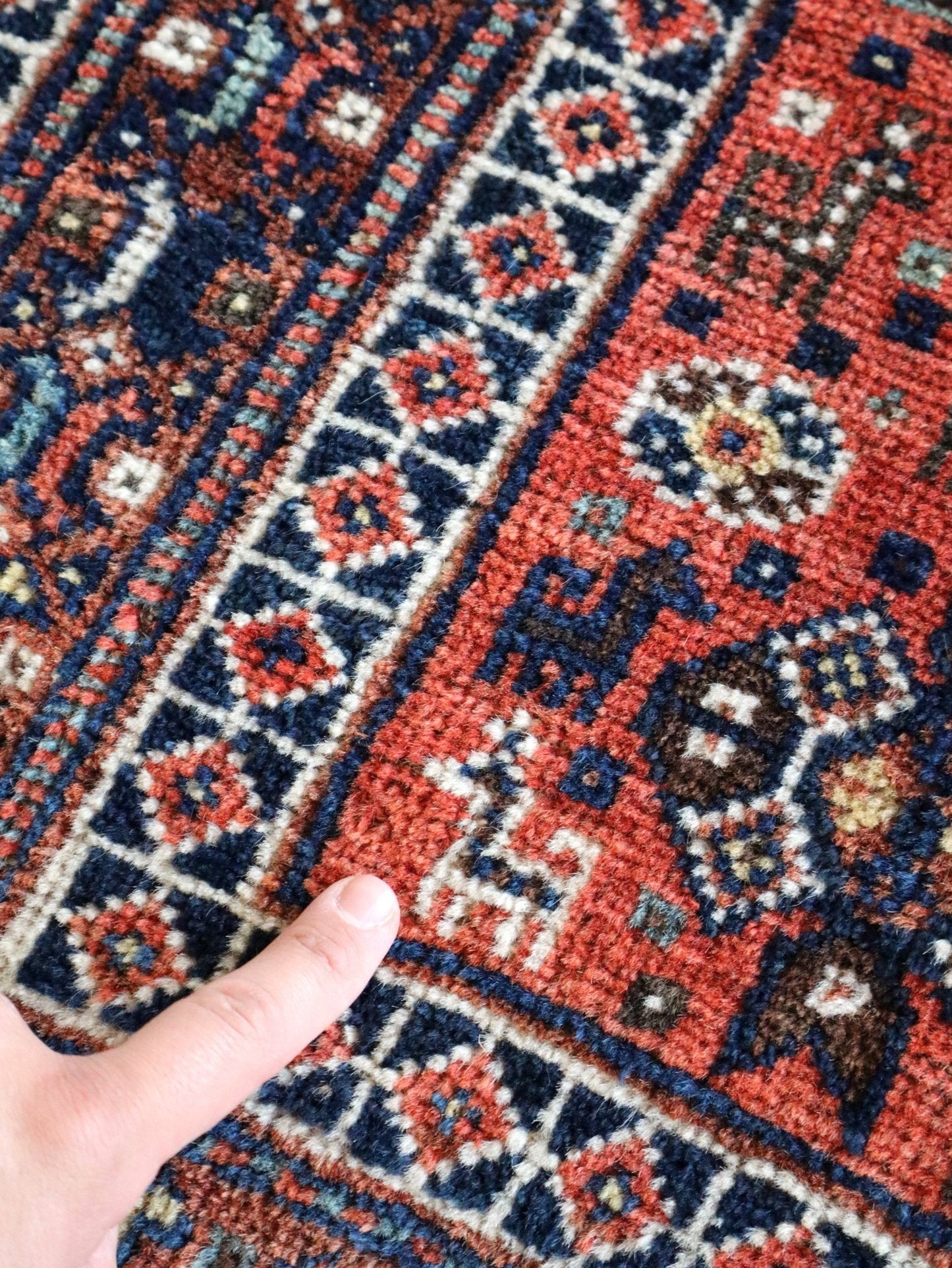 Antique Persian Qashqai Rug | 4' x 5' 1"