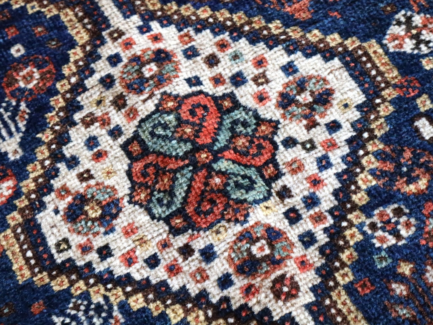 Antique Persian Qashqai Rug | 4' x 5' 1"