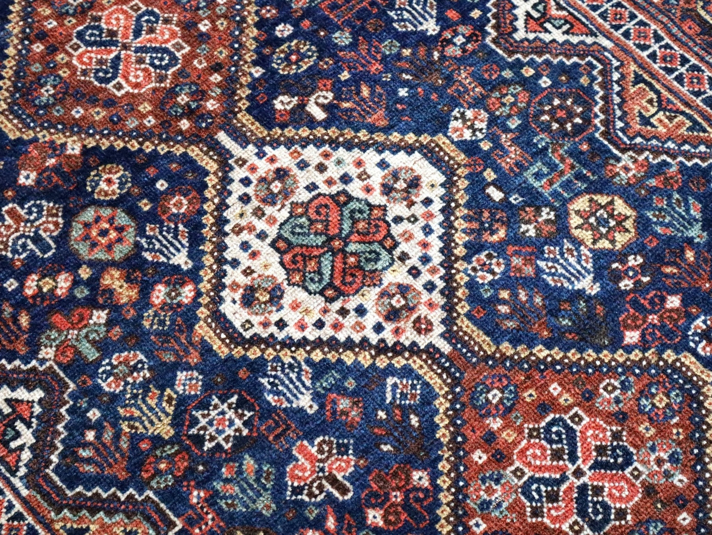 Antique Persian Qashqai Rug | 4' x 5' 1"