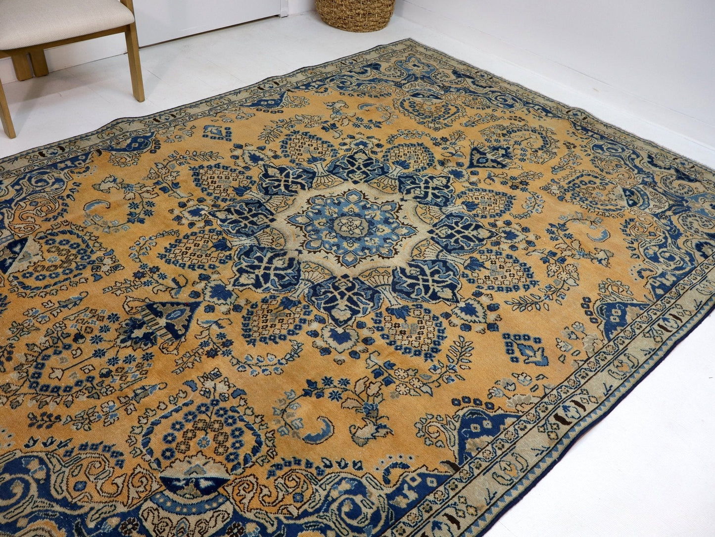 Vintage Persian Sabzevar Rug | 7' 3” x 10' 2"