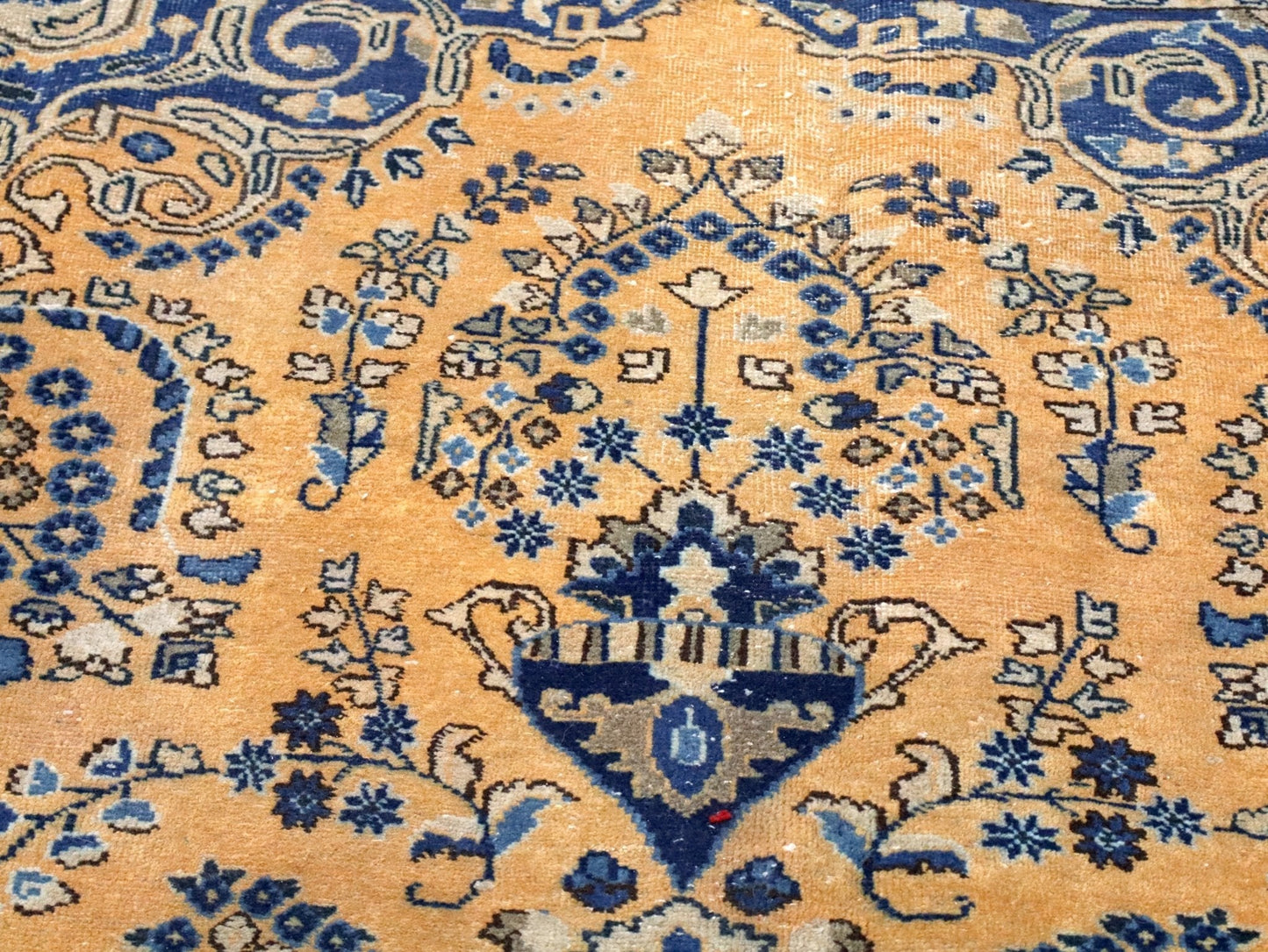 Vintage Persian Sabzevar Rug | 7' 3” x 10' 2"