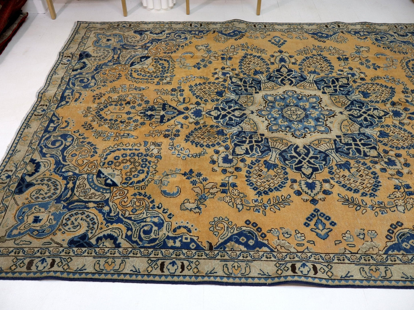 Vintage Persian Sabzevar Rug | 7' 3” x 10' 2"