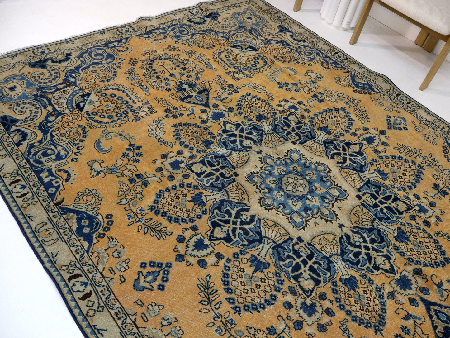 Vintage Persian Sabzevar Rug | 7' 3” x 10' 2"