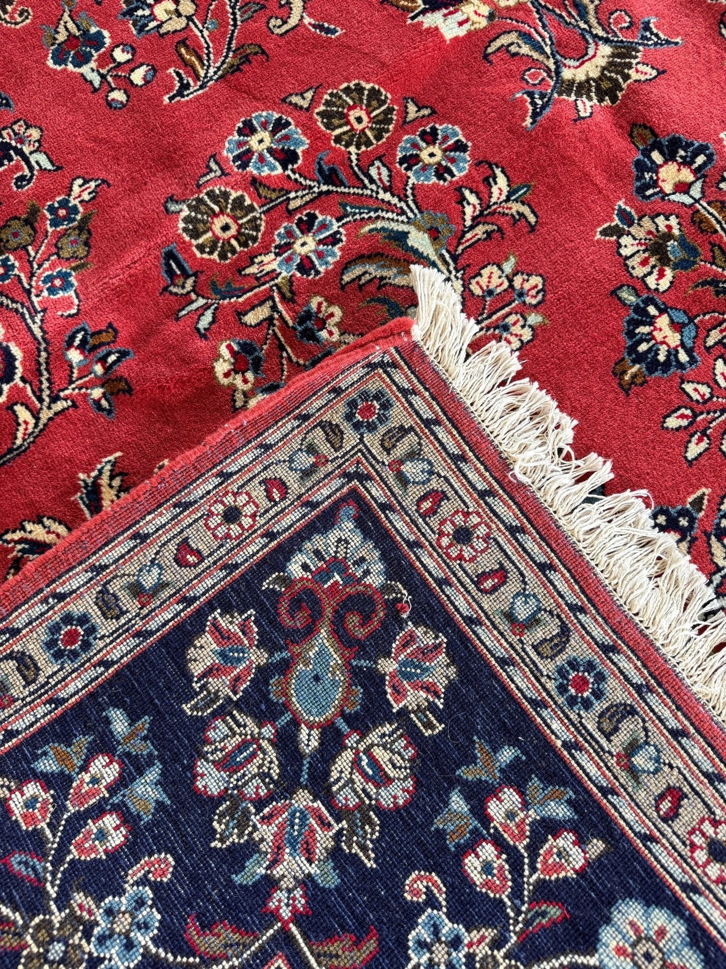 Vintage Persian Sarouk Rug—Signed | 6' 11" x 9' 10"