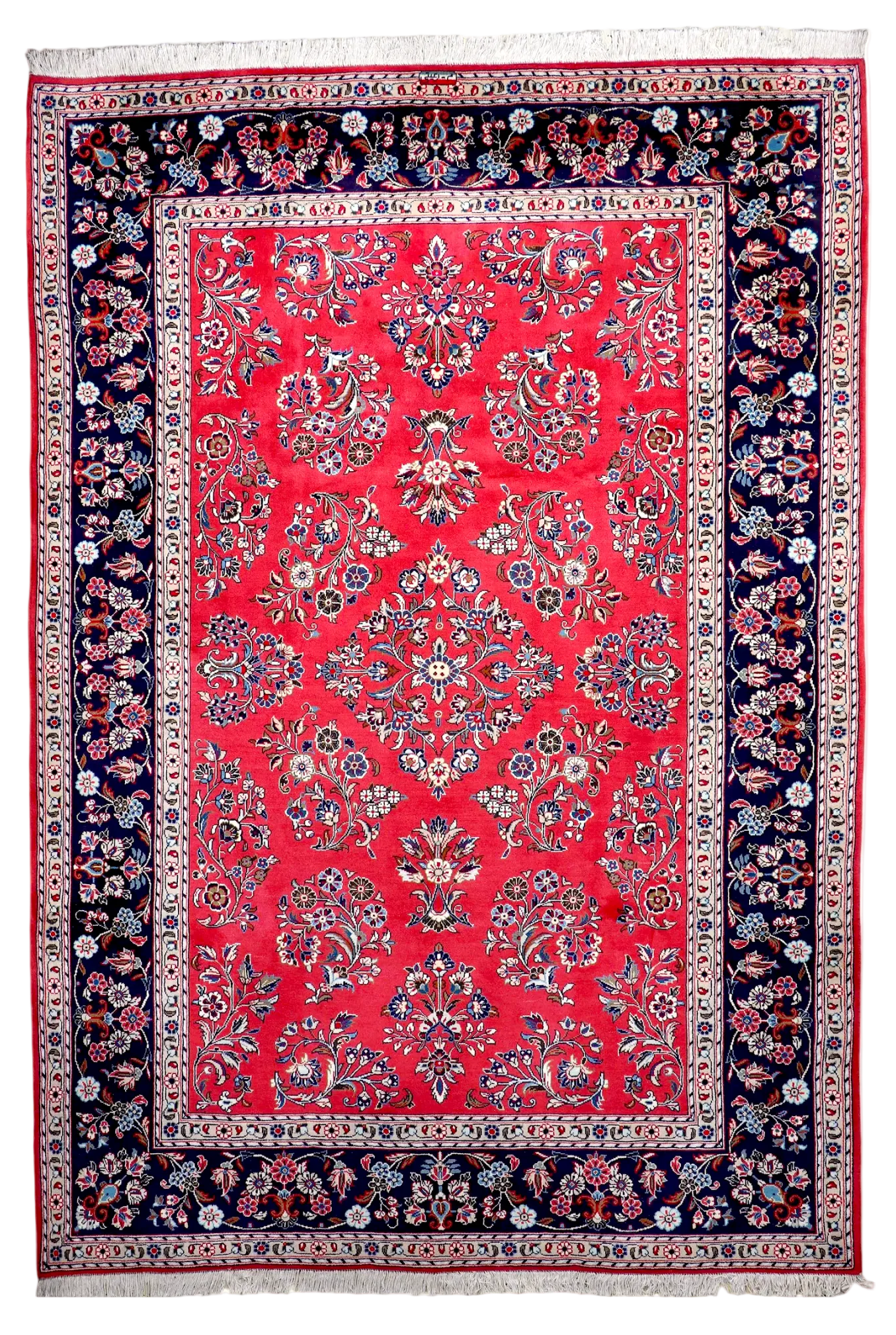 Vintage Persian Sarouk Rug—Signed | 6' 11" x 9' 10"