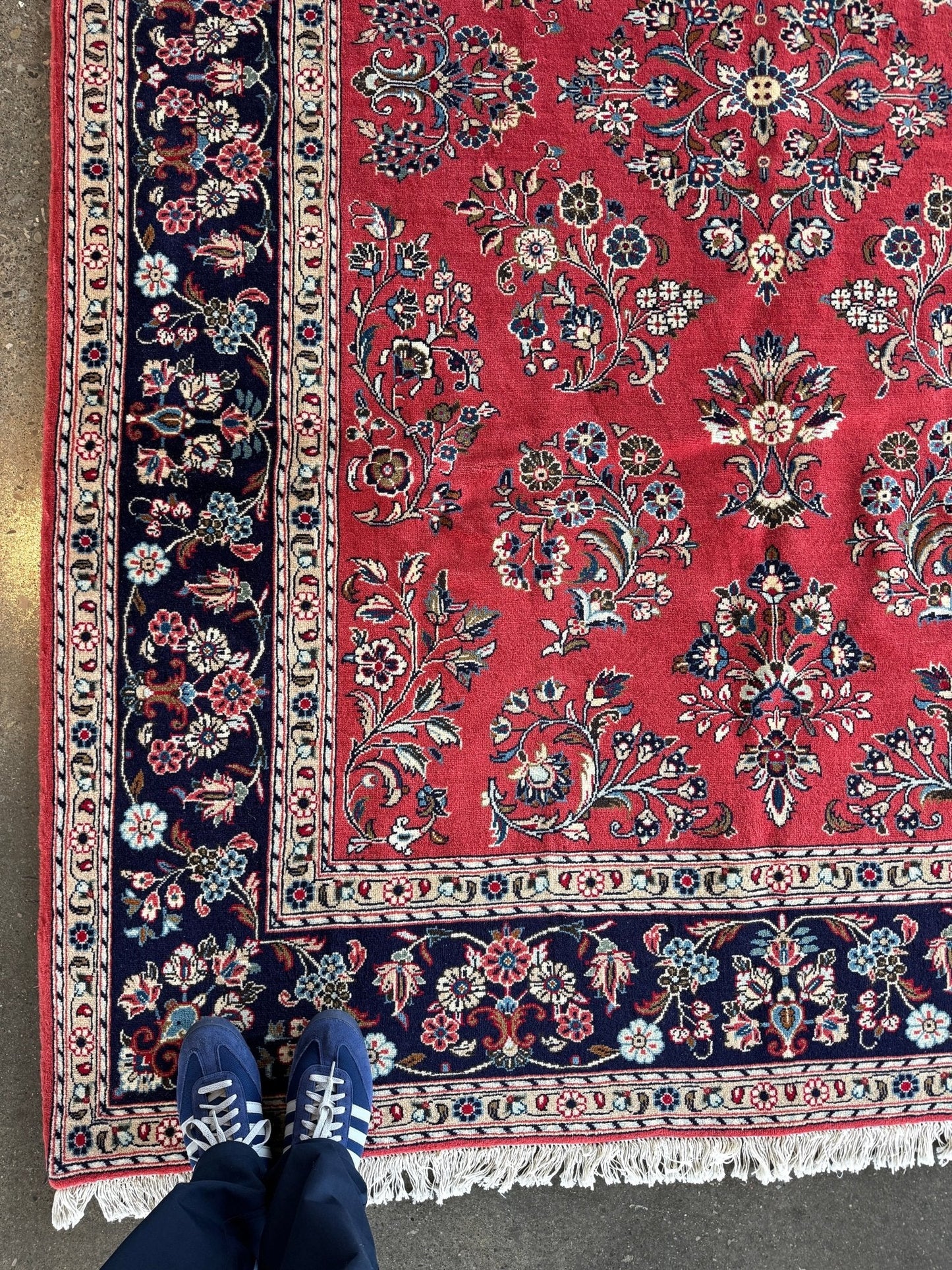 Vintage Persian Sarouk Rug—Signed | 6' 11" x 9' 10"