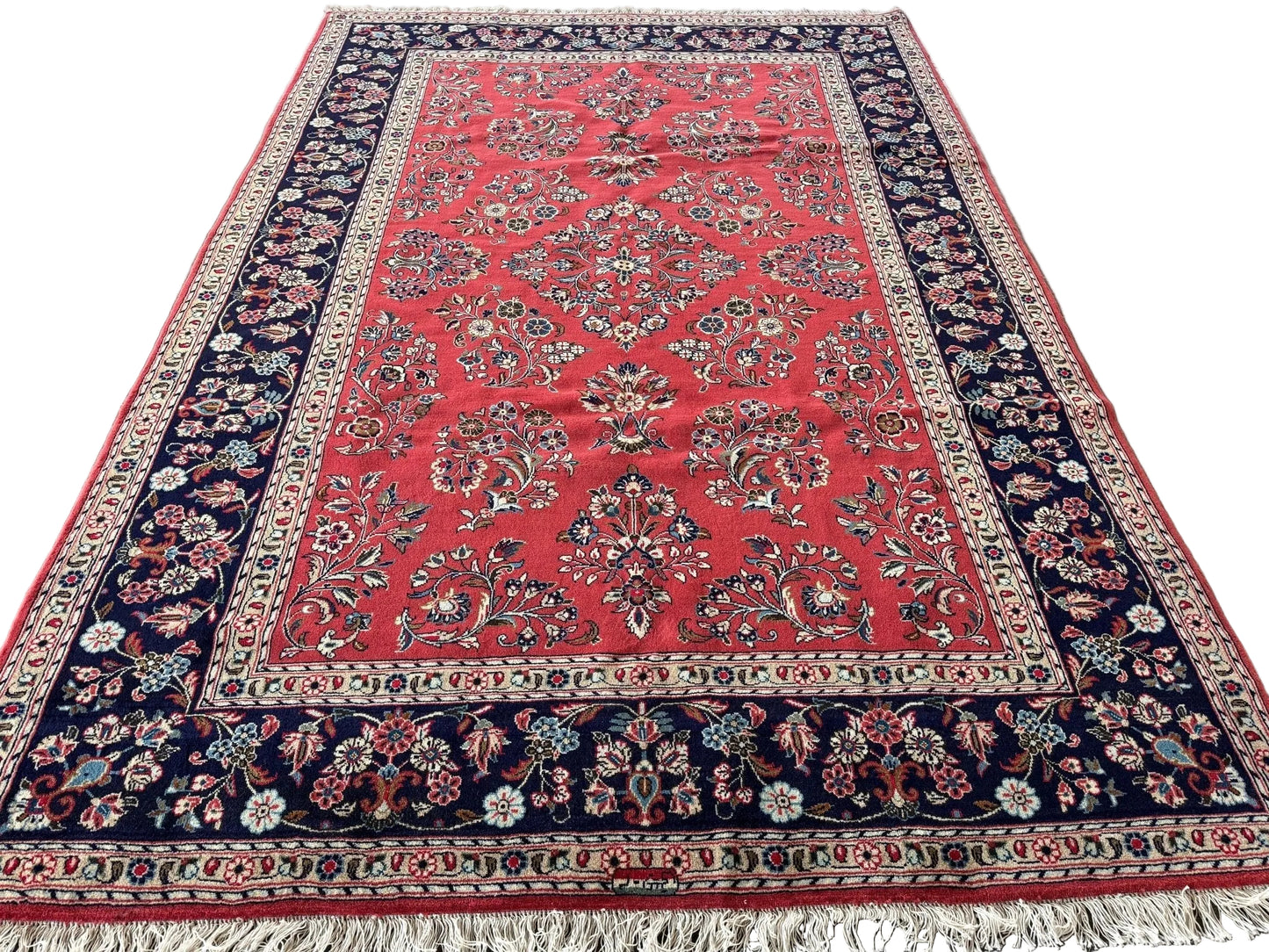 Vintage Persian Sarouk Rug—Signed | 6' 11" x 9' 10"