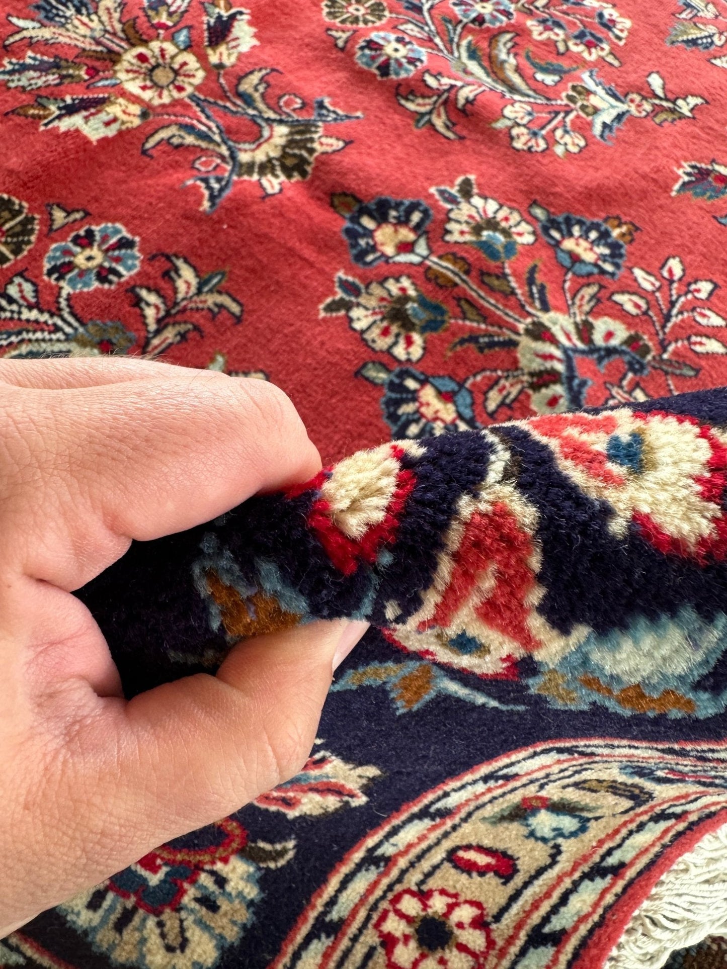 Vintage Persian Sarouk Rug—Signed | 6' 11" x 9' 10"