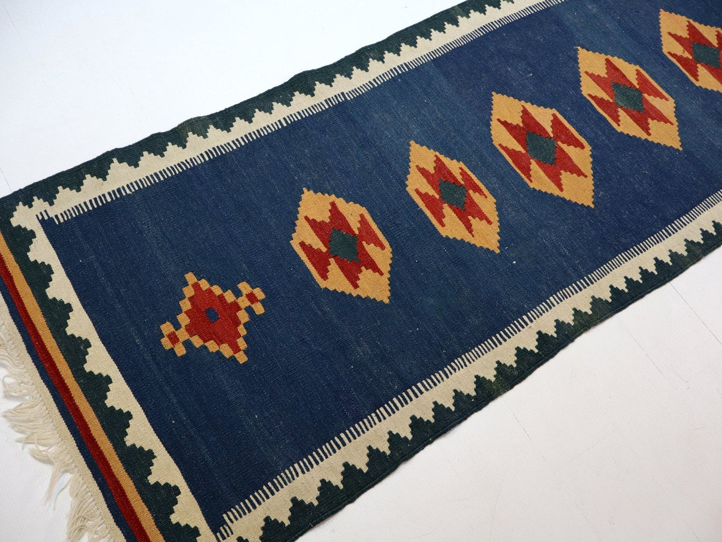 Persian Shiraz kilim Runner |  2' 8" x 9' 7"