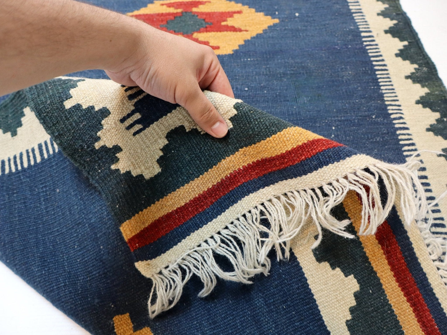 Persian Shiraz kilim Runner |  2' 8" x 9' 7"