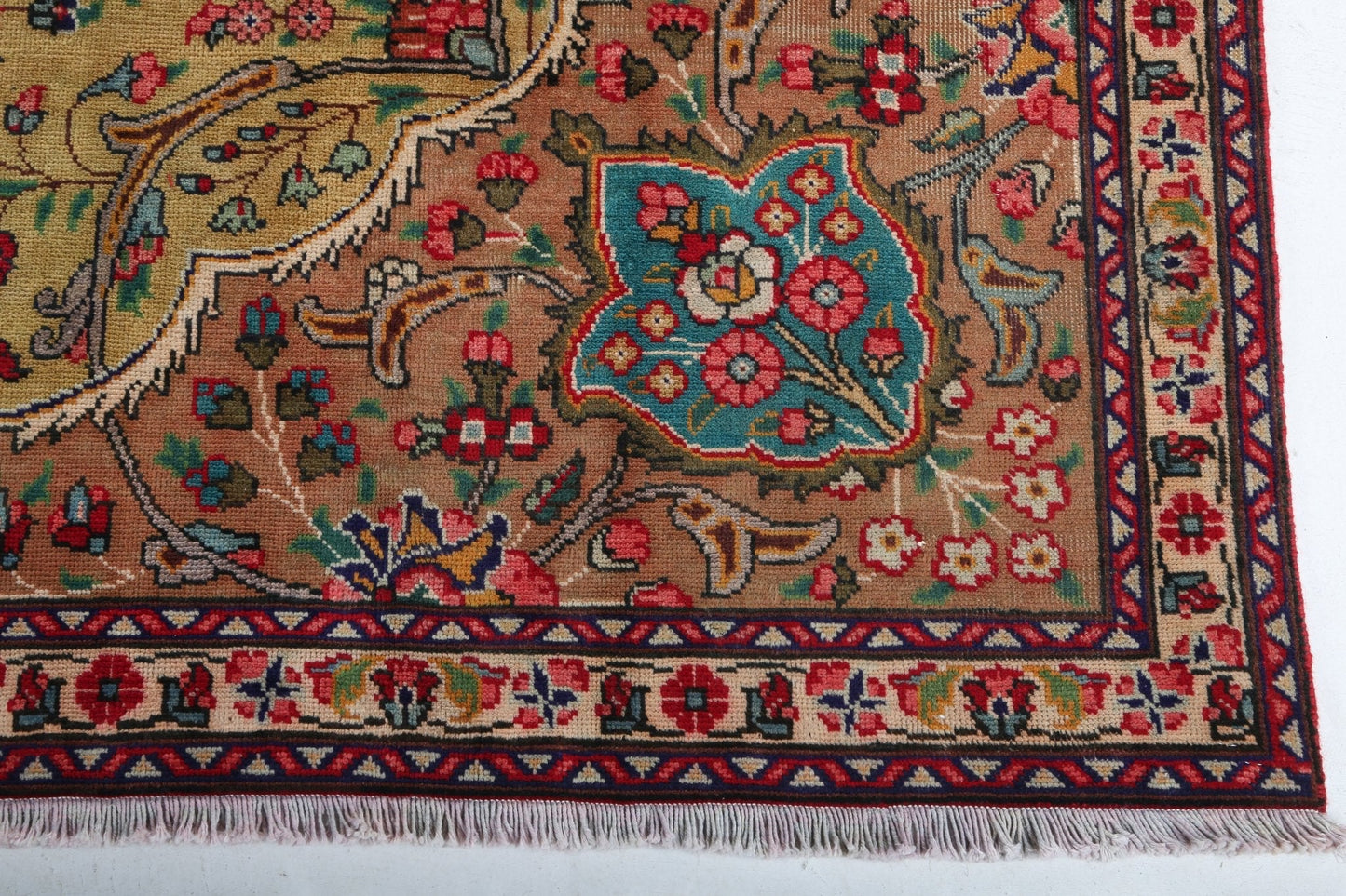 Vintage Persian Tabriz Rug | 7' 5" x 10' 8"