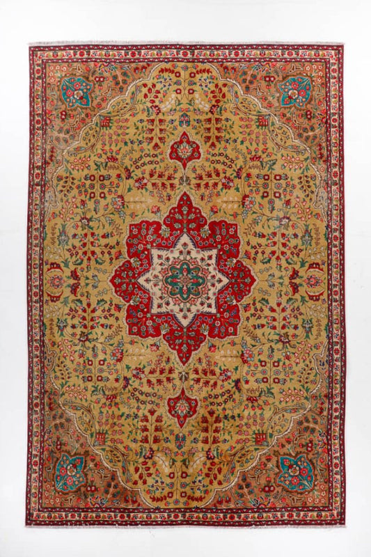 Vintage Persian Tabriz Rug | 7' 5" x 10' 8"