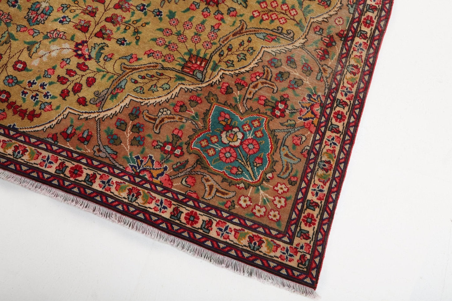Vintage Persian Tabriz Rug | 7' 5" x 10' 8"