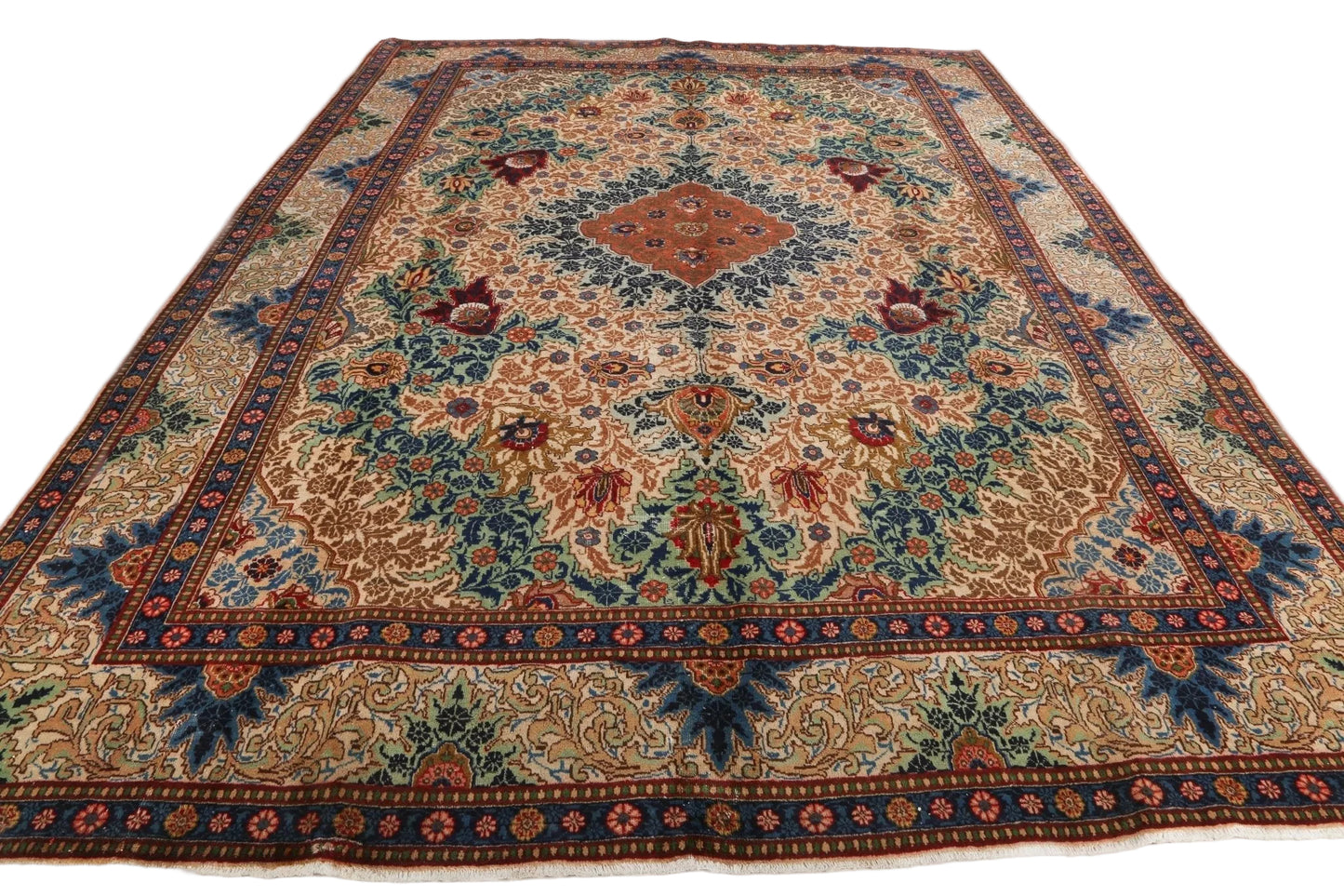 Vintage Persian Tabriz Rug | 9' 5" x 12' 8"