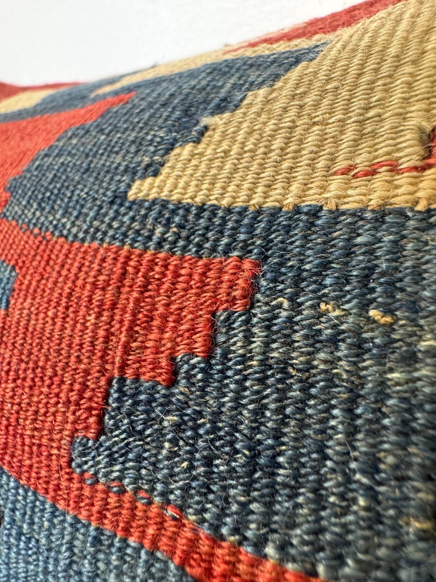 One-of-a-Kind Handmade Vintage Kilim Rug Pillow #12 | 16" x 16"