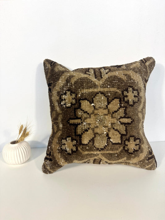 One-of-a-Kind Persian Rug Pillow #27 | 16" x 16"