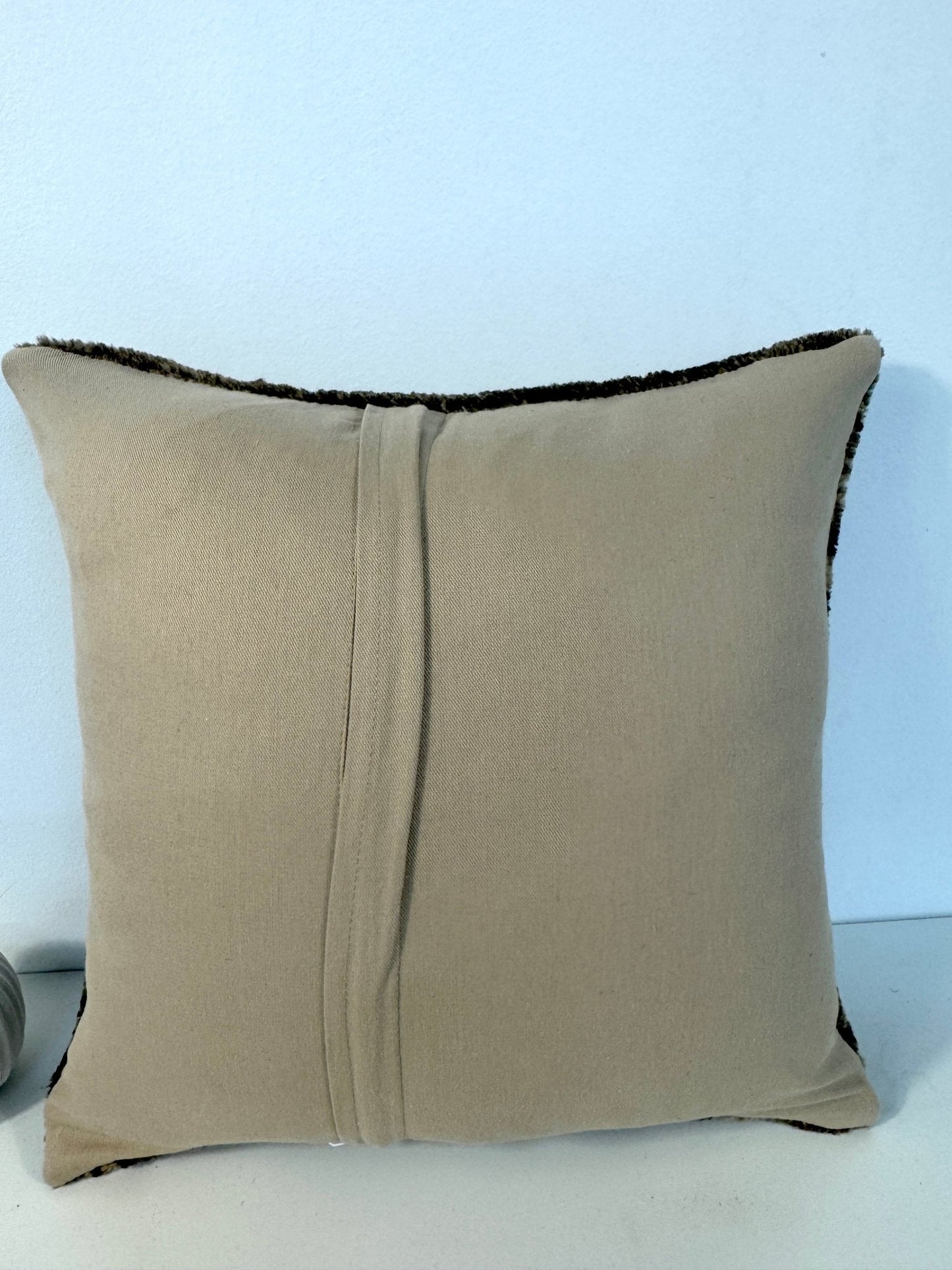 One-of-a-Kind Handmade Vintage Persian Wool Rug Throw Pillow #29| 16" x 16"