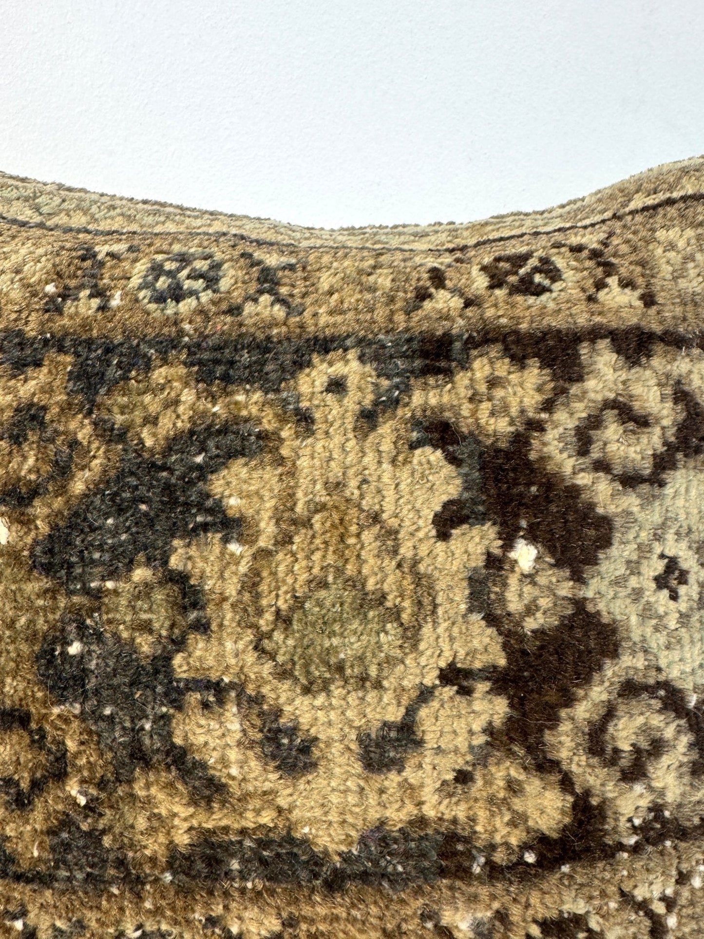 One-of-a-Kind Handmade Vintage Persian Wool Rug Throw Pillow #29| 16" x 16"
