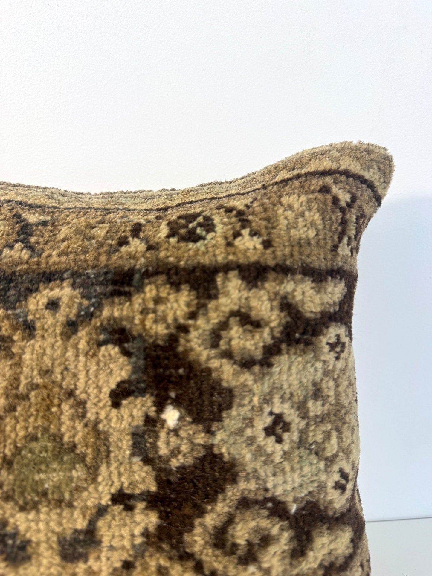One-of-a-Kind Handmade Vintage Persian Wool Rug Throw Pillow #29| 16" x 16"