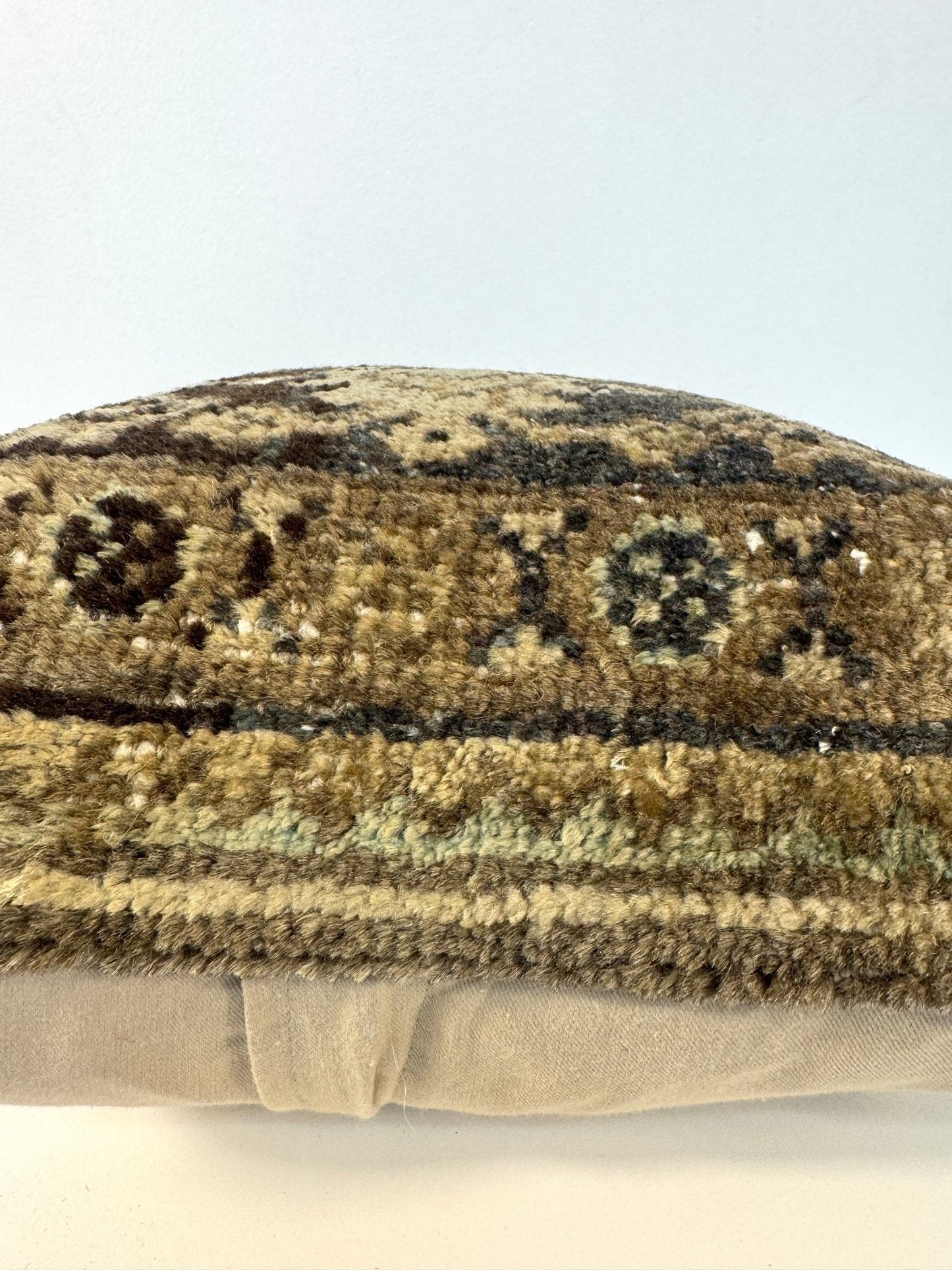One-of-a-Kind Handmade Vintage Persian Wool Rug Throw Pillow #29| 16" x 16"