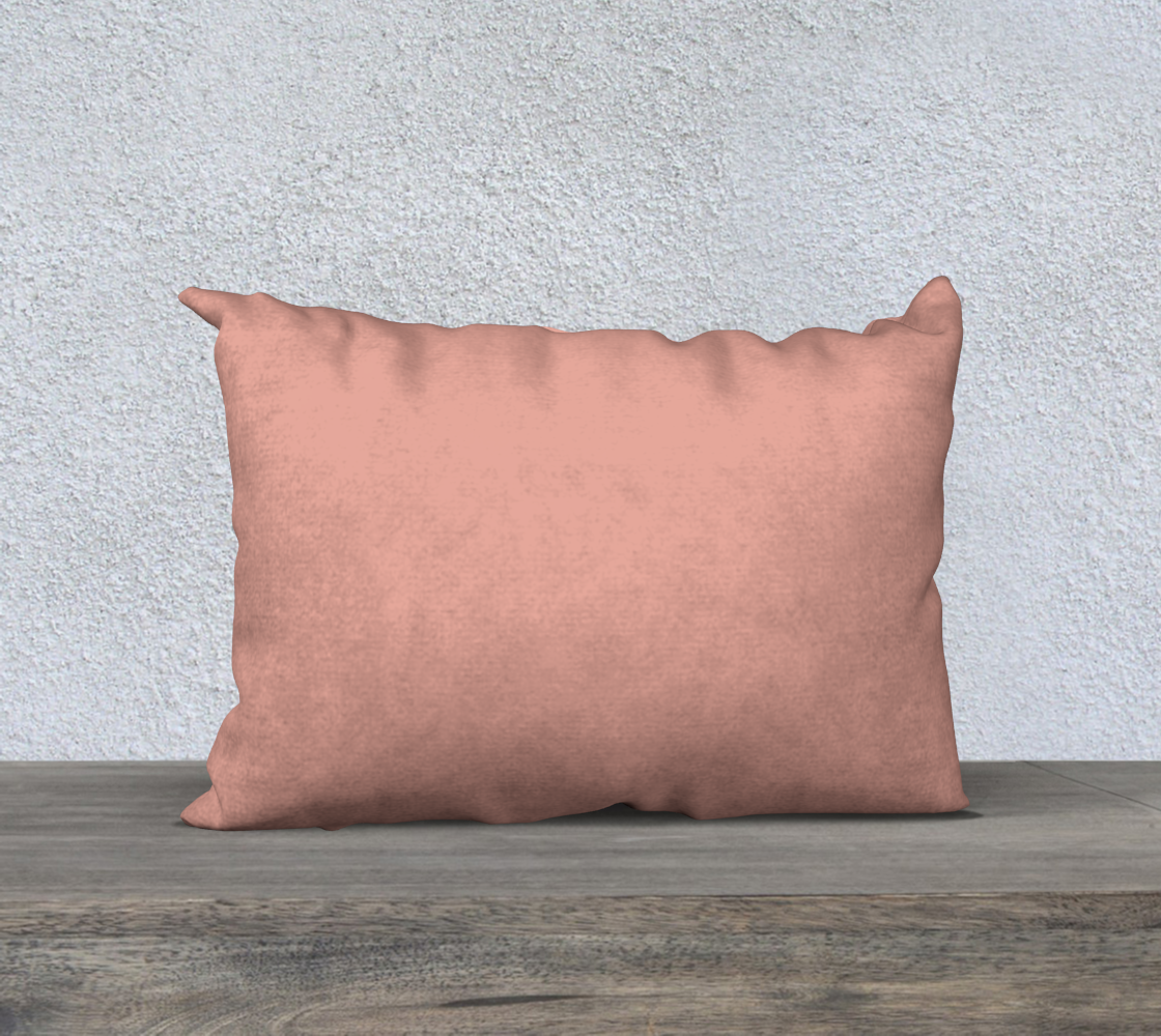 Charcoal Feather on Pink Pillow Cover